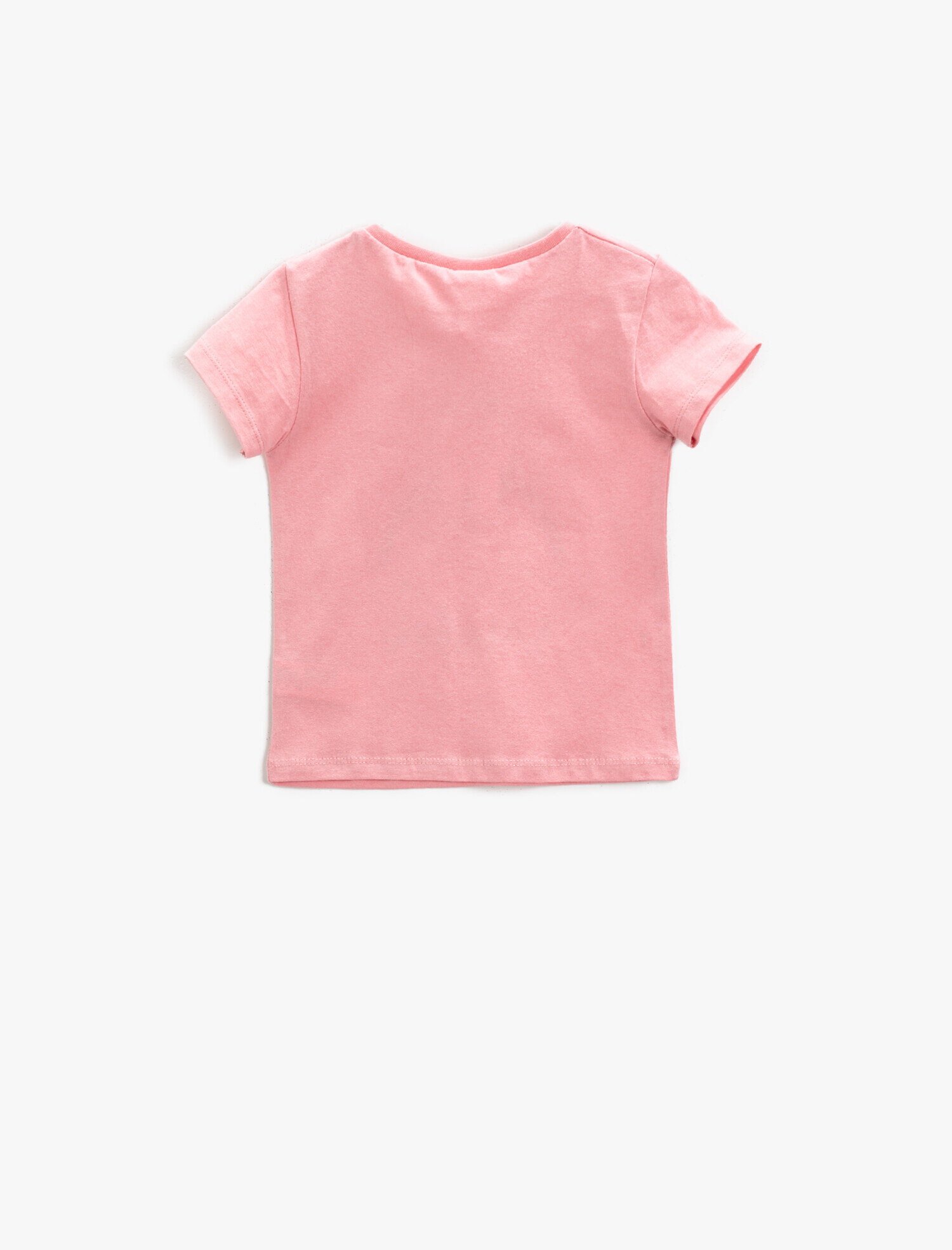  Kız Bebek Baskılı Tişört Pamuklu Kısa Kollu Bisiklet Yaka