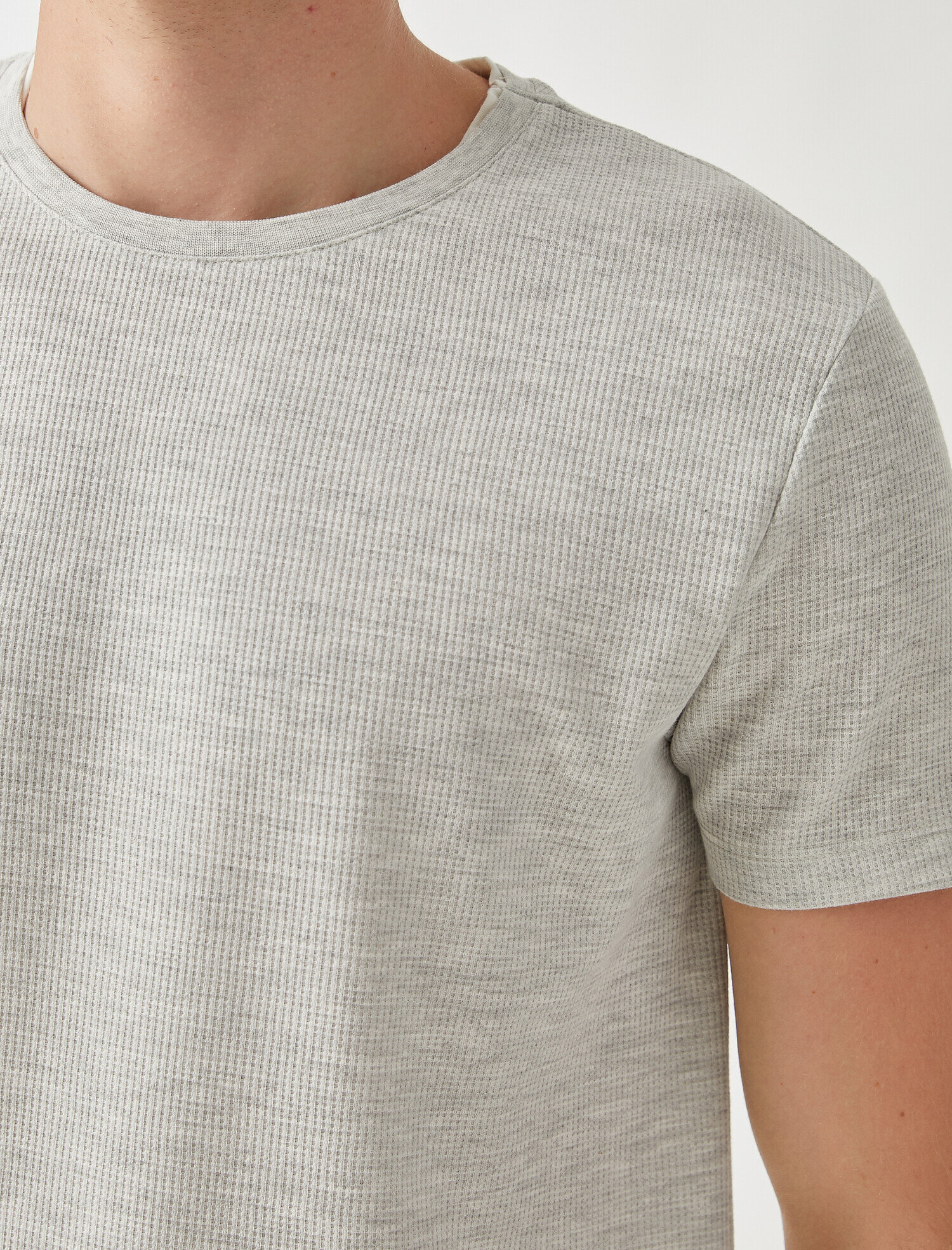   Basic Tişört Petek Dokulu