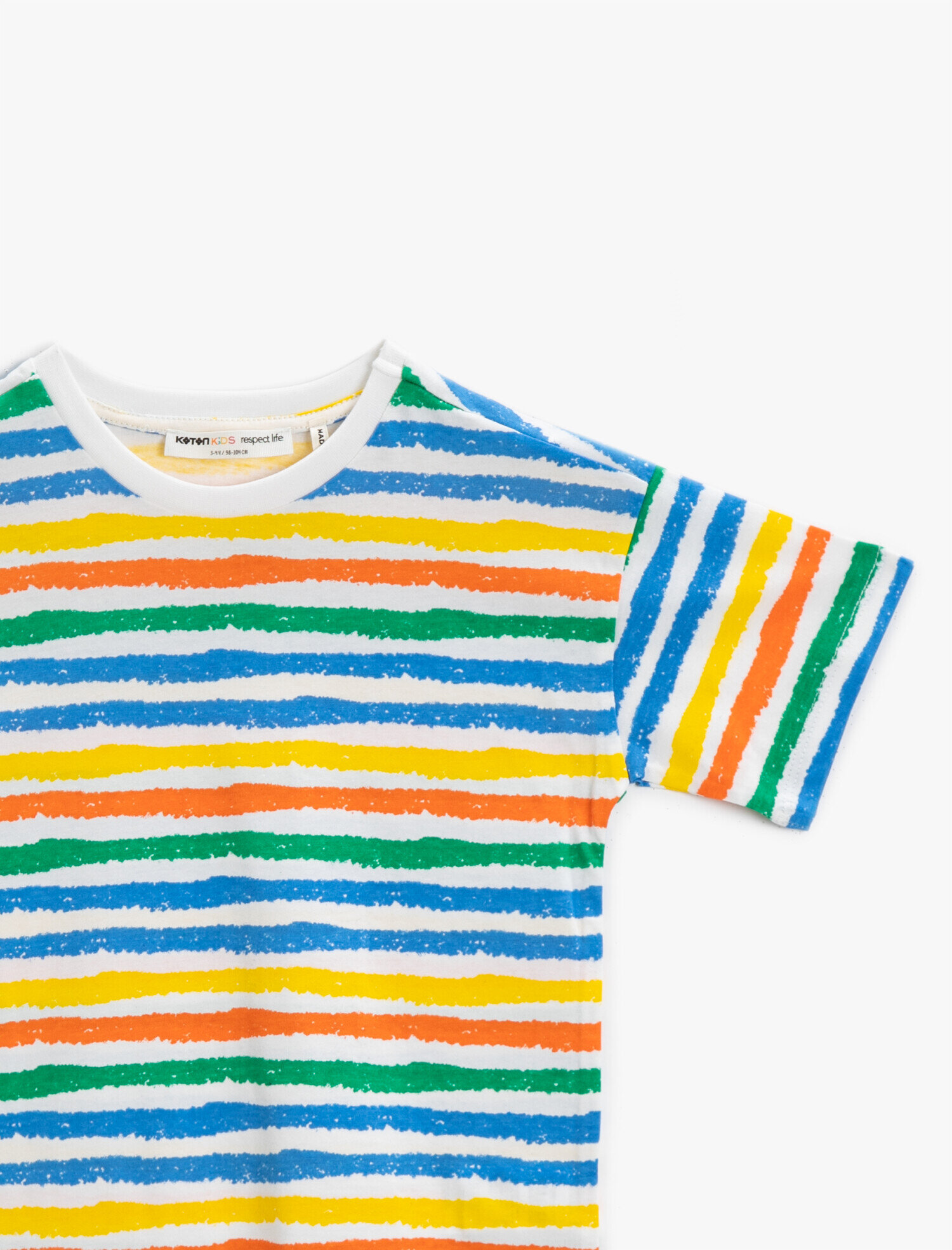  Erkek Çocuk Çizgili Tişört Pamuklu