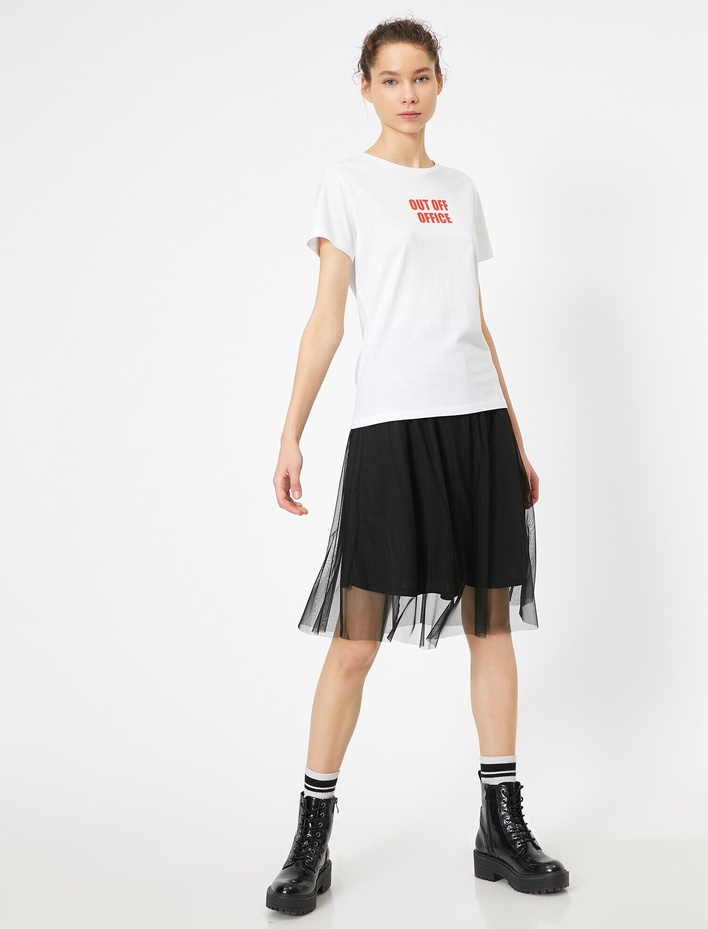  Yazılı Baskılı Tişört