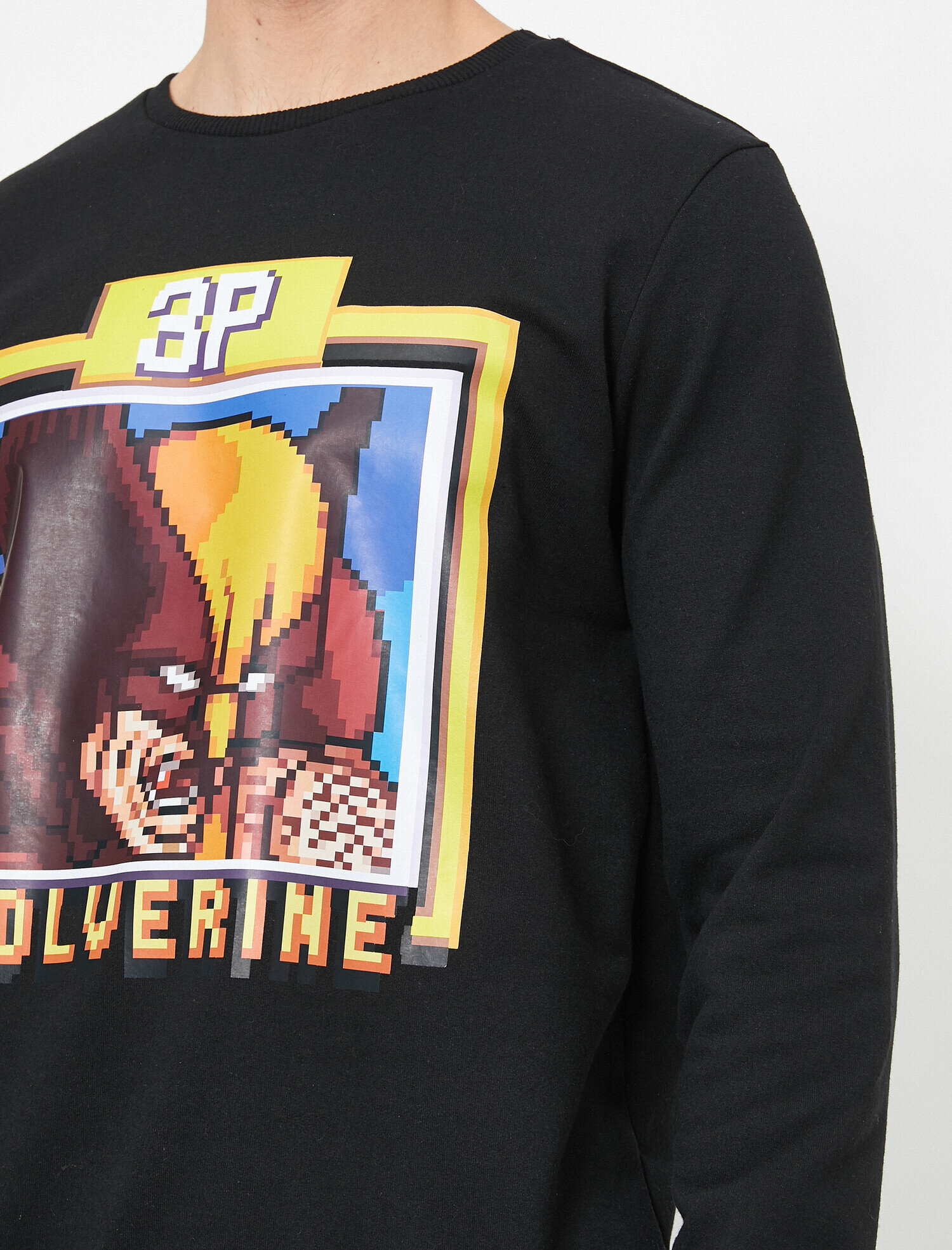   Wolverine Marvel Lisanslı Baskılı Bisiklet Yaka Sweatshirt