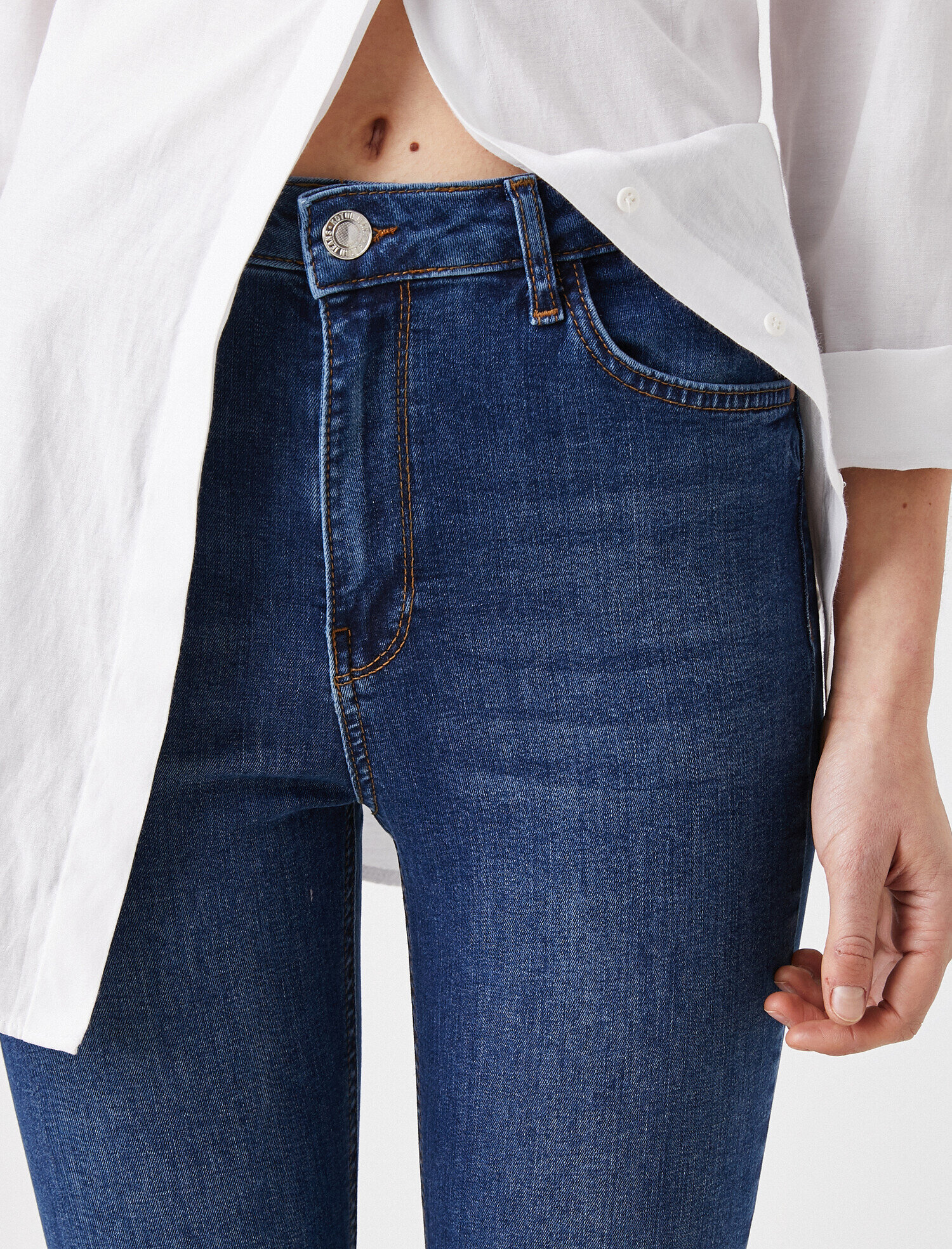   Pamuklu Skinny Carmen Jean - Yüksek Bel Dar Kesim Dar Paça Pantolon