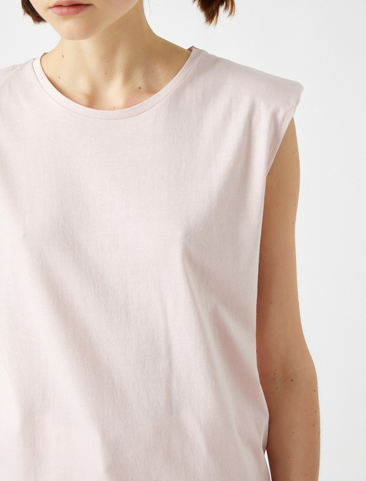   Pamuklu Bisiklet Yaka Kısa Kollu Vatkalı Tişört