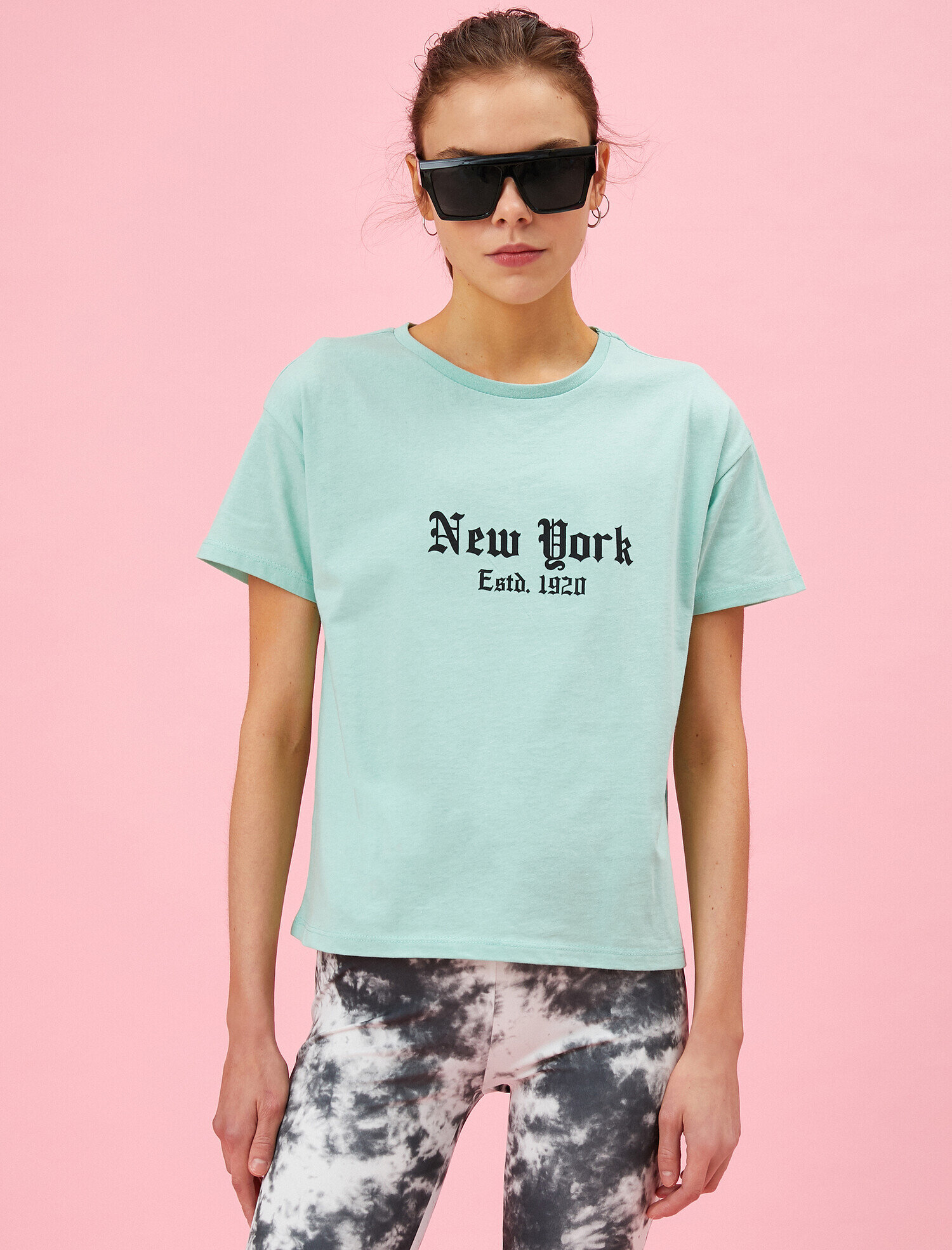   Yazılı Baskılı Tişört Bisiklet Yaka