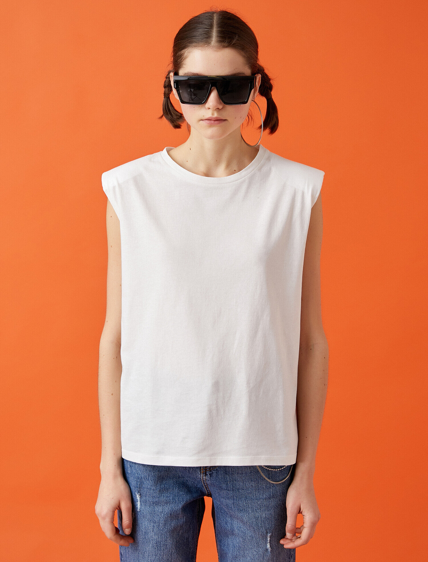   Pamuklu Bisiklet Yaka Kısa Kollu Vatkalı Tişört