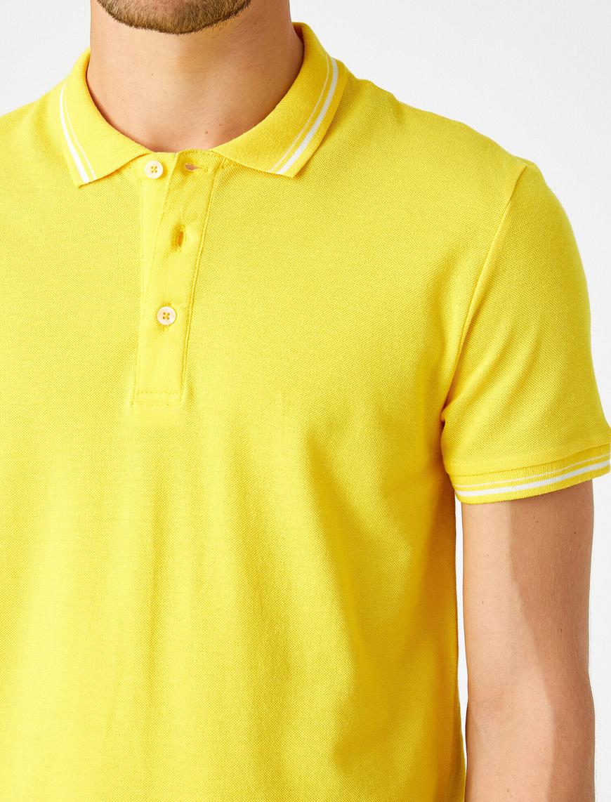   Polo Yaka Tişört Kısa Kollu Pamuklu
