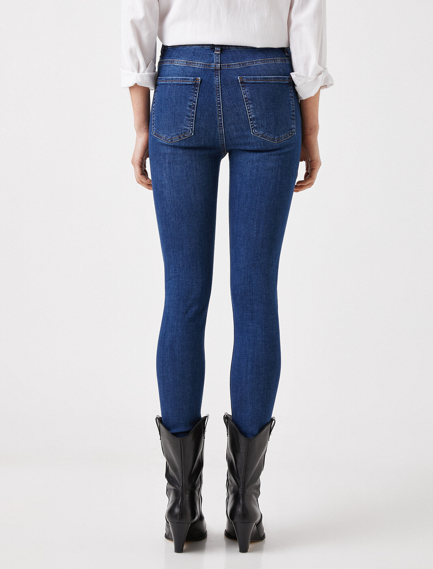   Pamuklu Skinny Carmen Jean - Yüksek Bel Dar Kesim Dar Paça Pantolon