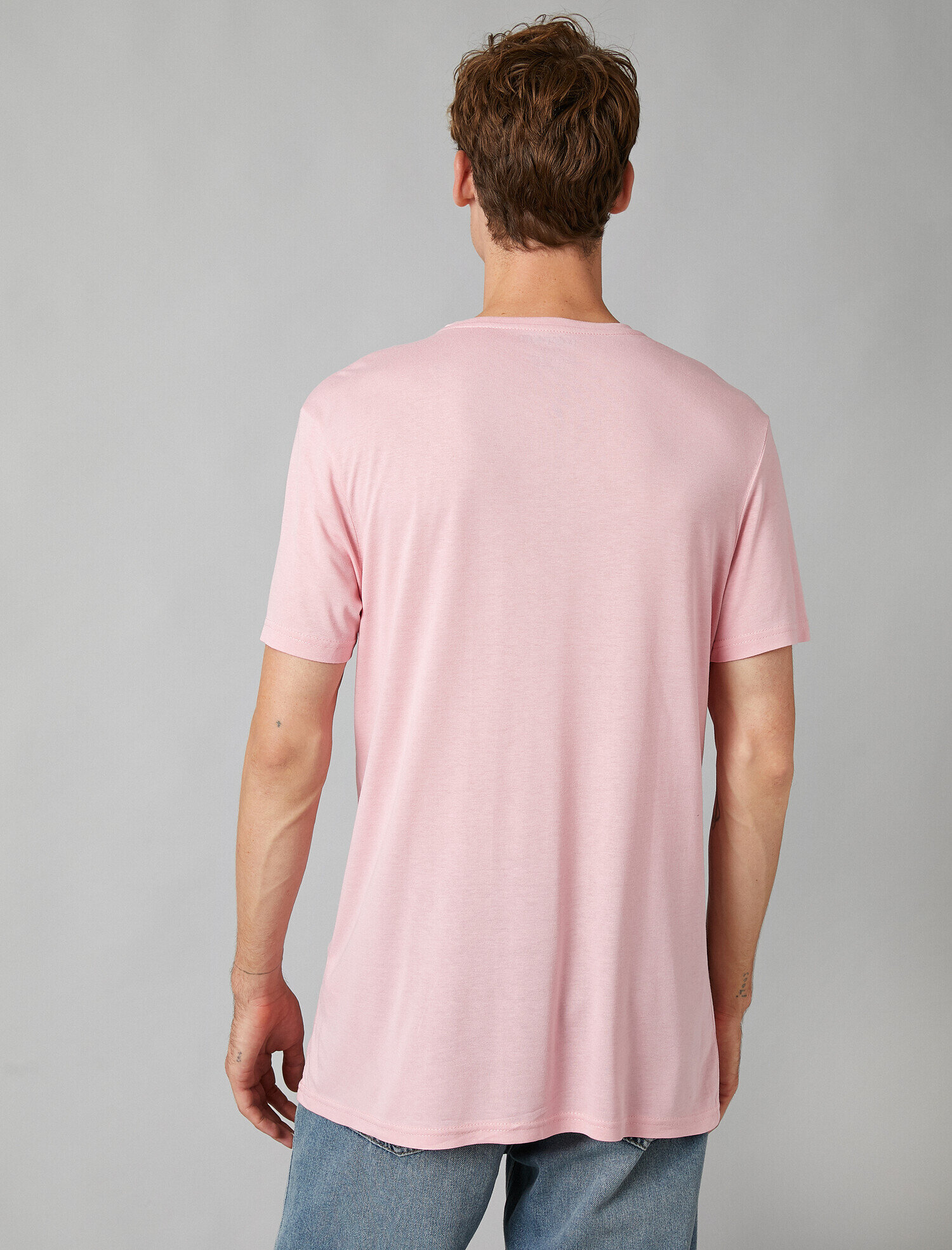   Kısa Kollu Bisiklet Yaka Basic Tişört