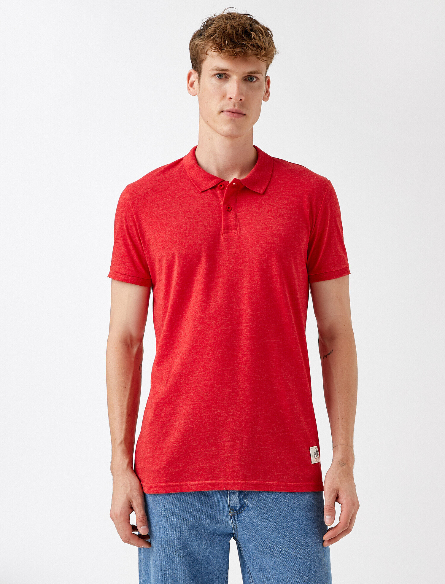   Polo Yaka Tişört Kısa Kollu Düğmeli