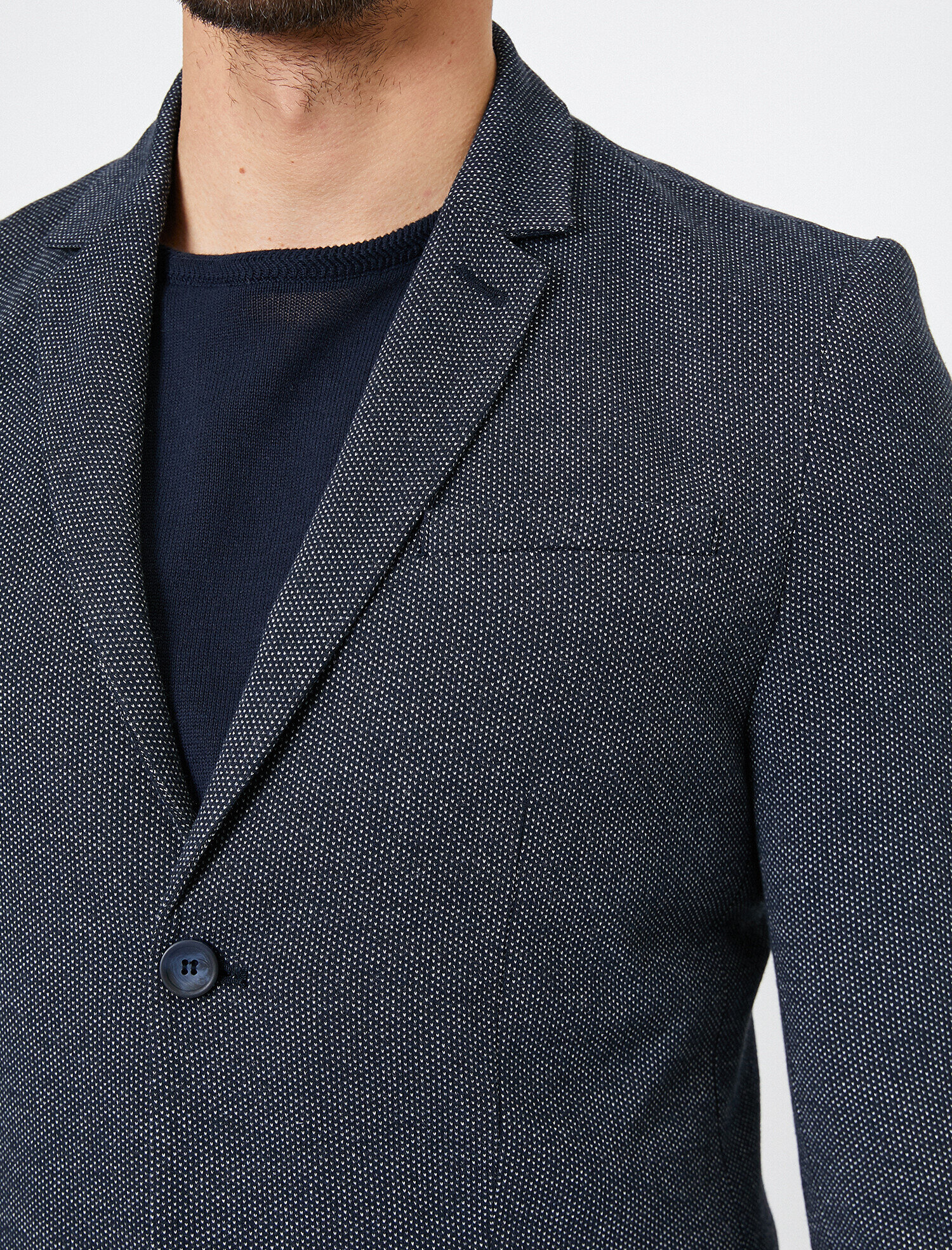Cep Detaylı Düğmeli Blazer Ceket