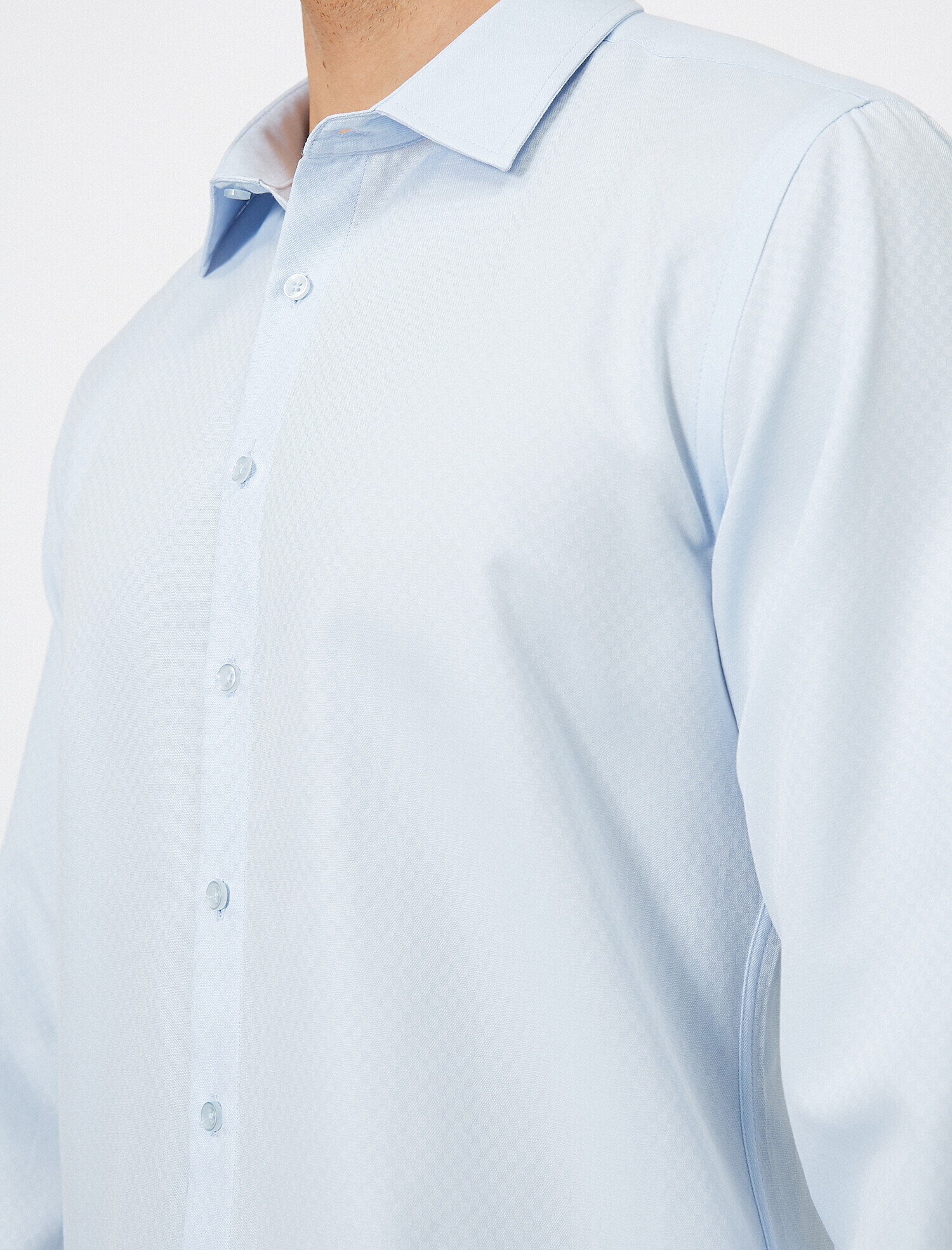   Klasik Yaka Uzun Kollu Slim Fit Smart Gömlek Non Iron