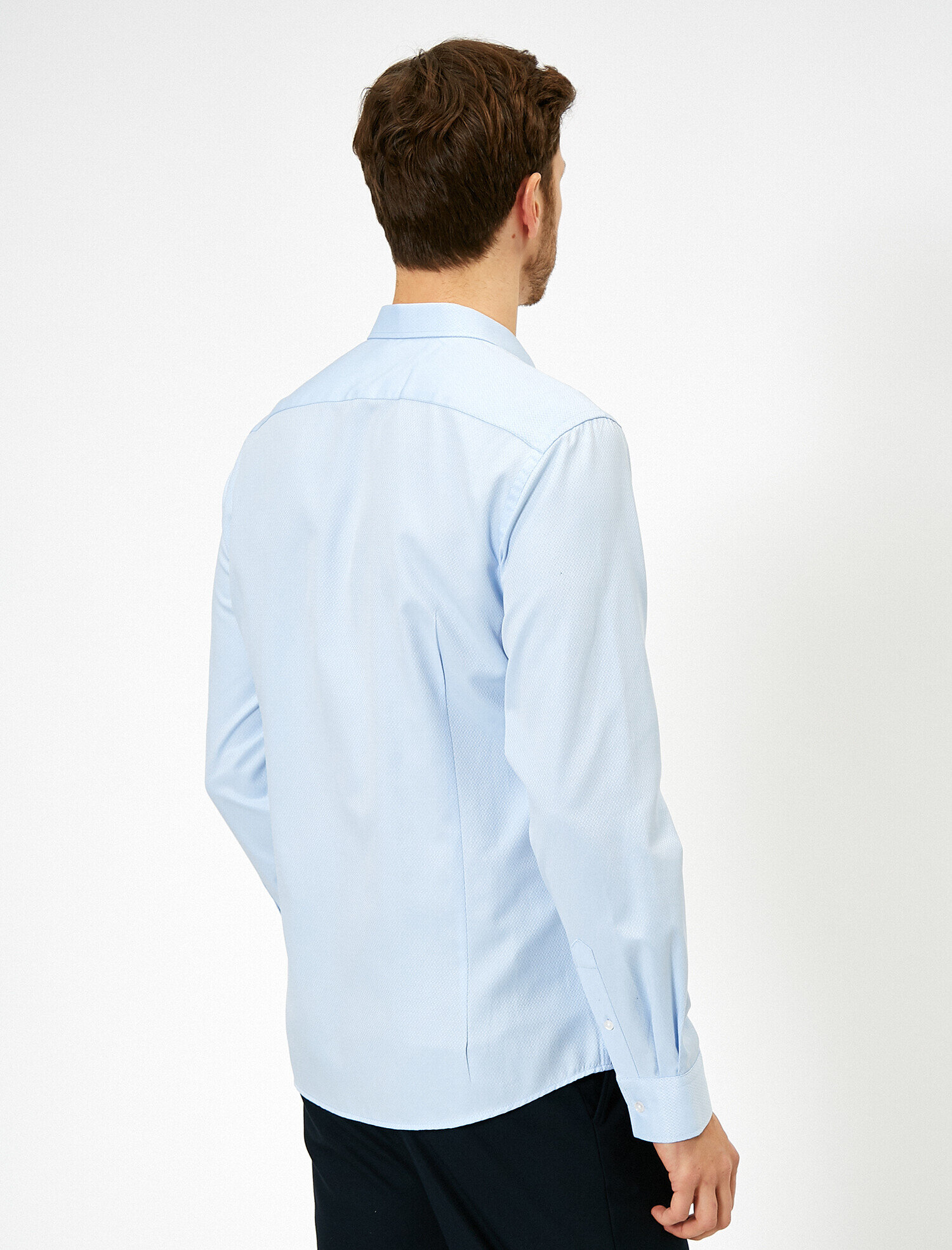   Klasik Yaka Uzun Kollu Slim Fit Smart Gömlek Non Iron