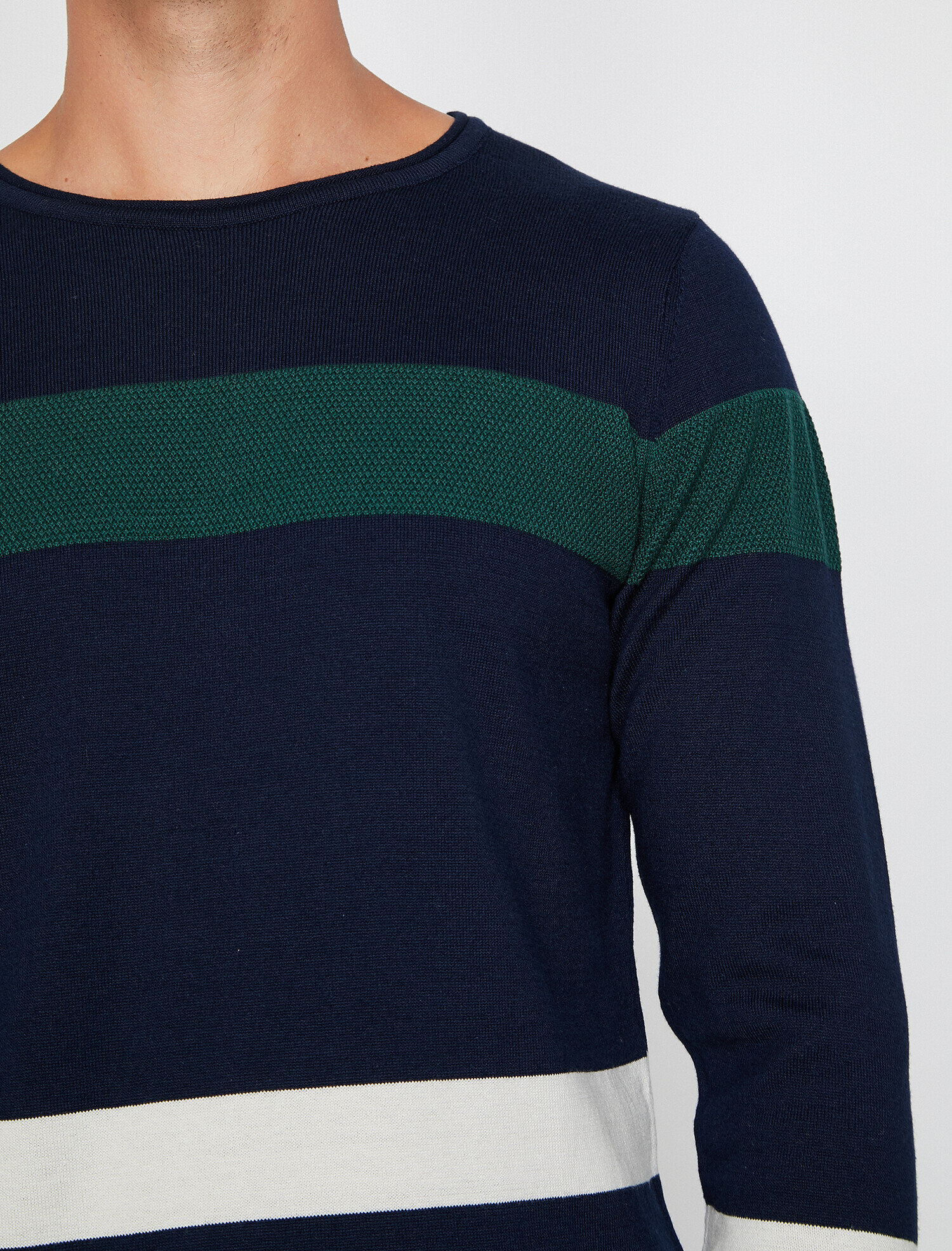   Çizgili Triko Kazak