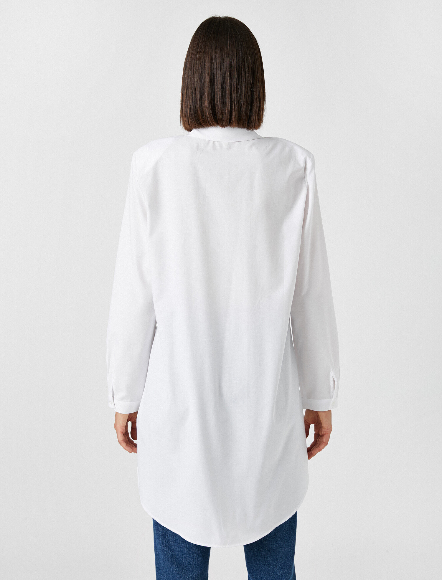   Pamuklu Gömlek Yaka Tunik