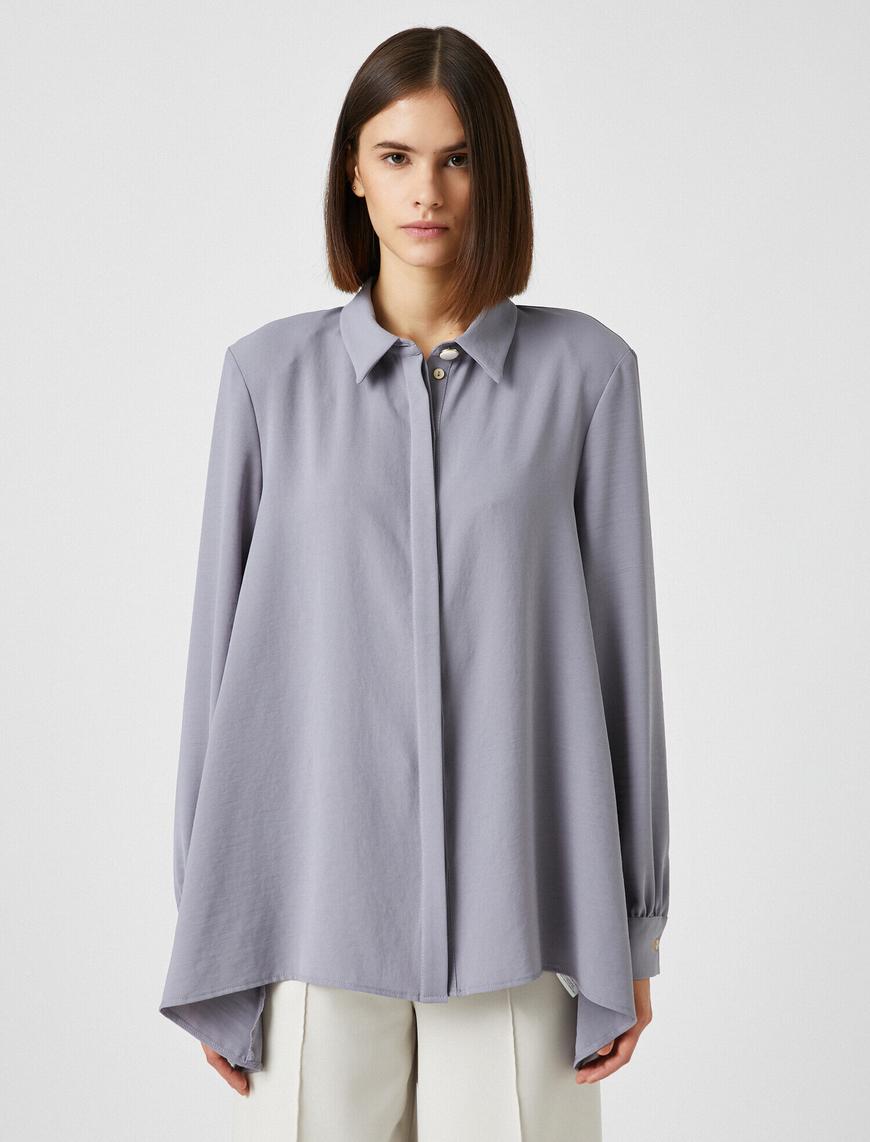   Gömlek Yaka Oversize Tunik