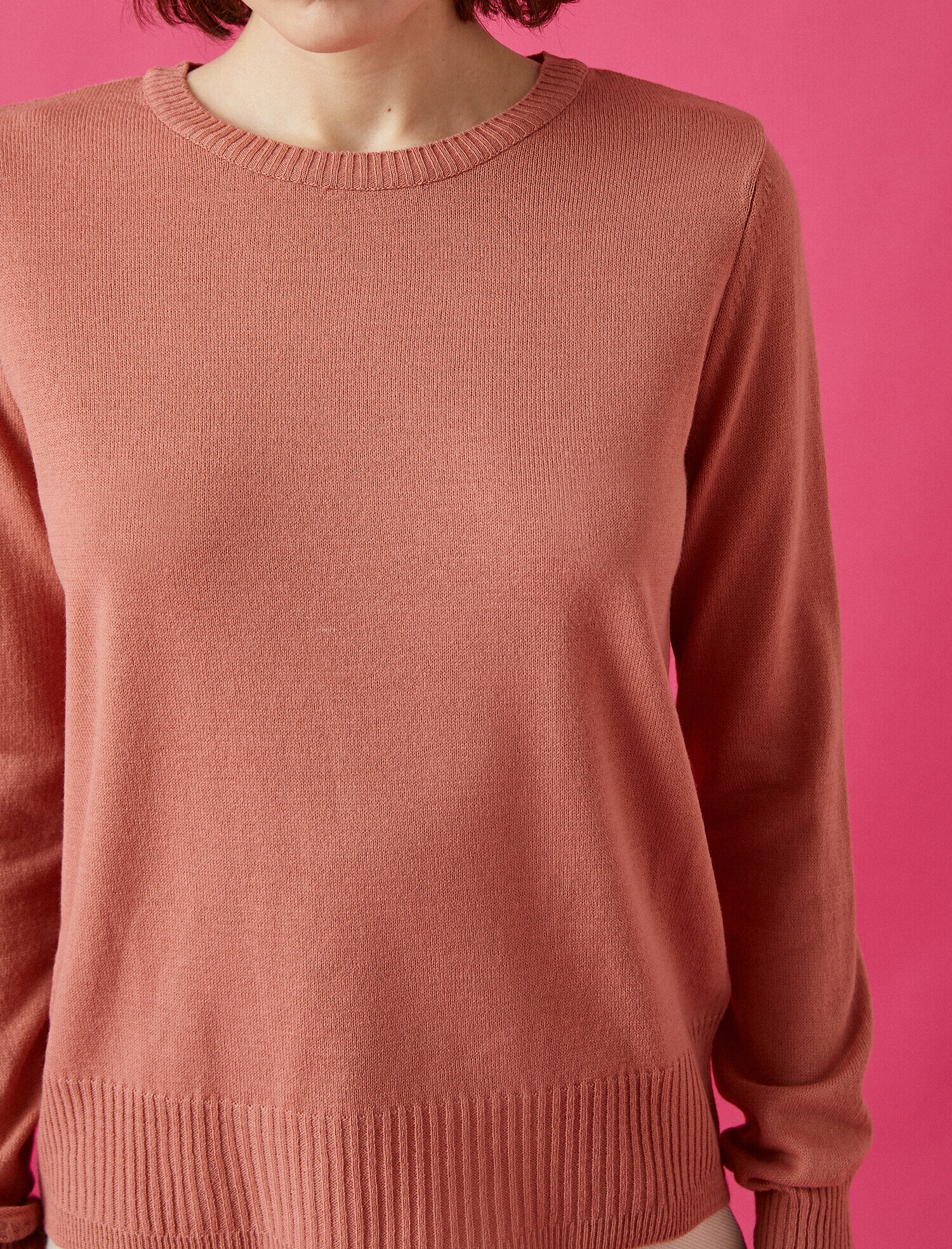   Bisiklet Yaka Uzun Kollu Triko Kazak