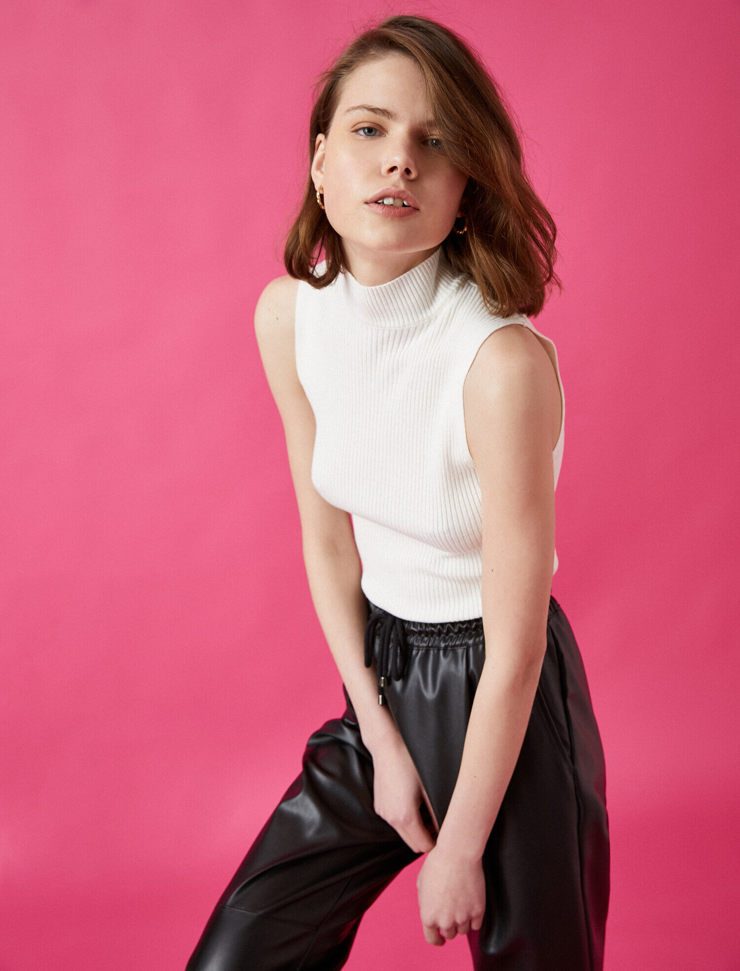   Balıkçı Yaka Kolsuz Basic Triko Kazak