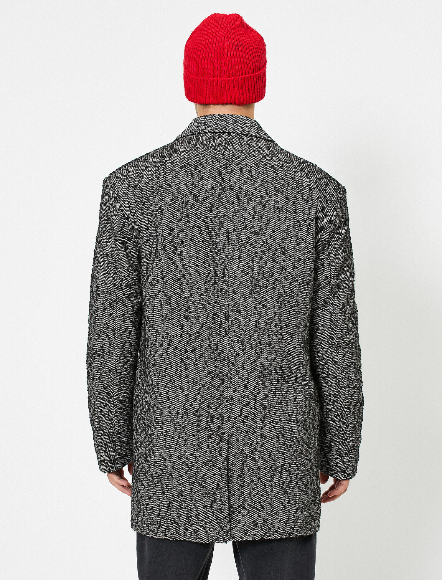   V Yaka Düğme Detaylı Cepli Kaban