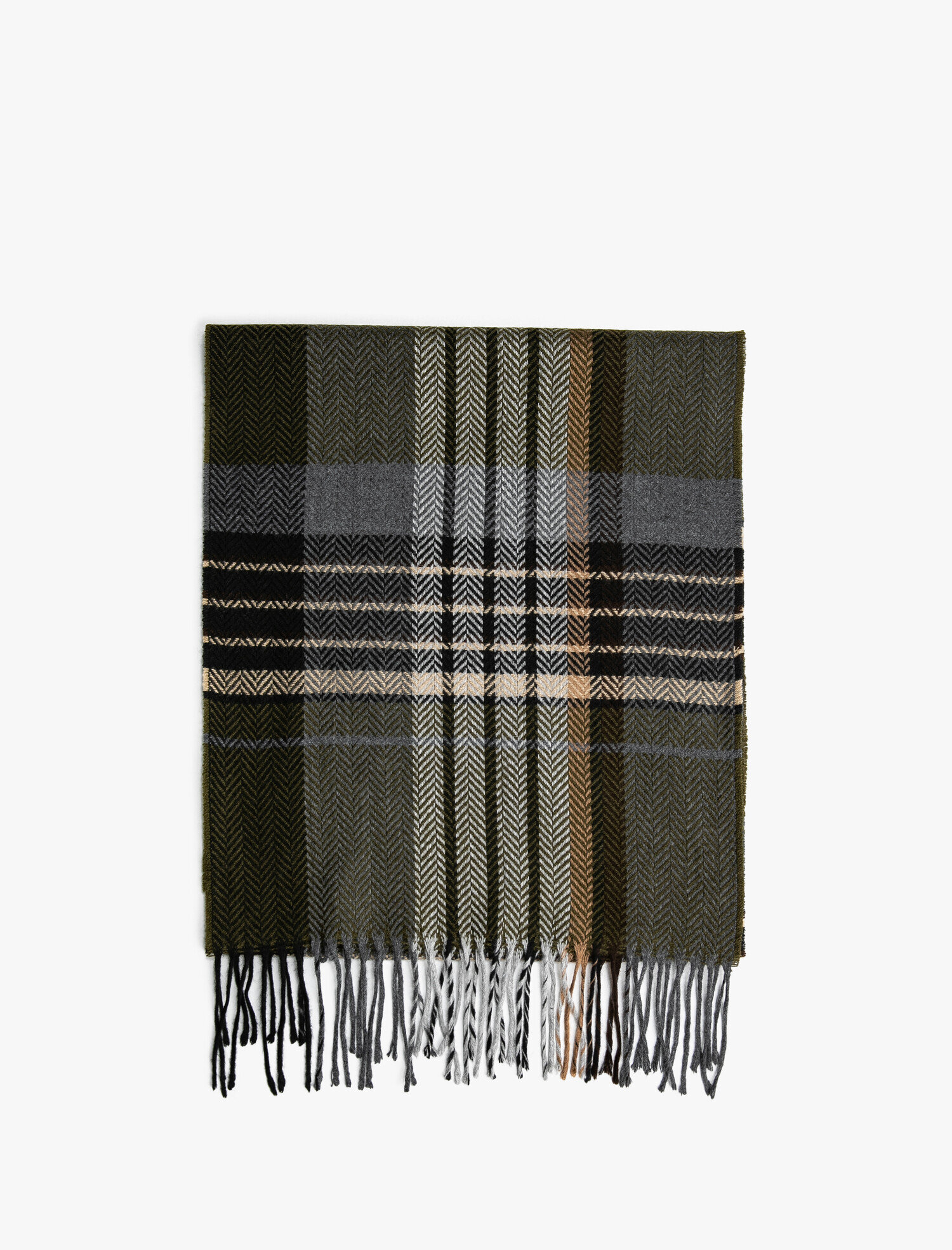  Erkek Desenli Püsküllü Atkı