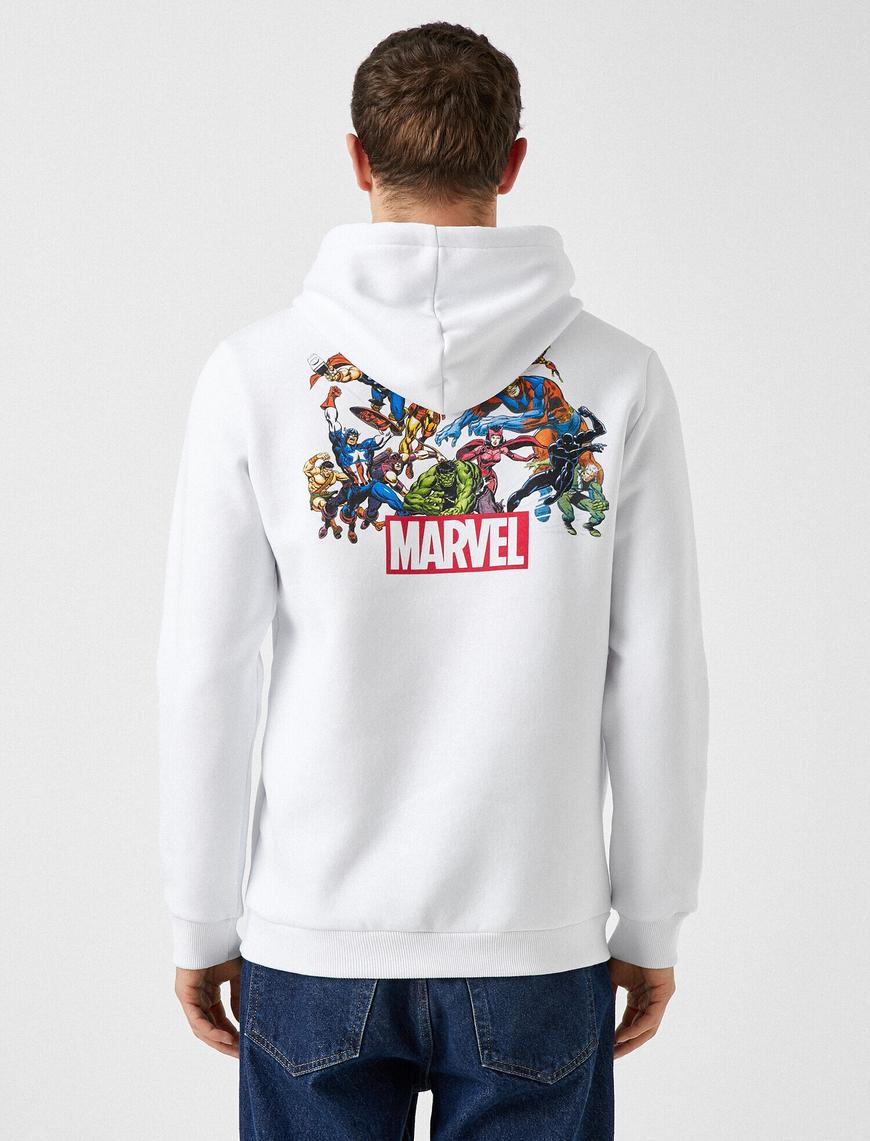   Marvel Lisanslı Kapüşonlu Uzun Kollu Sweatshirt
