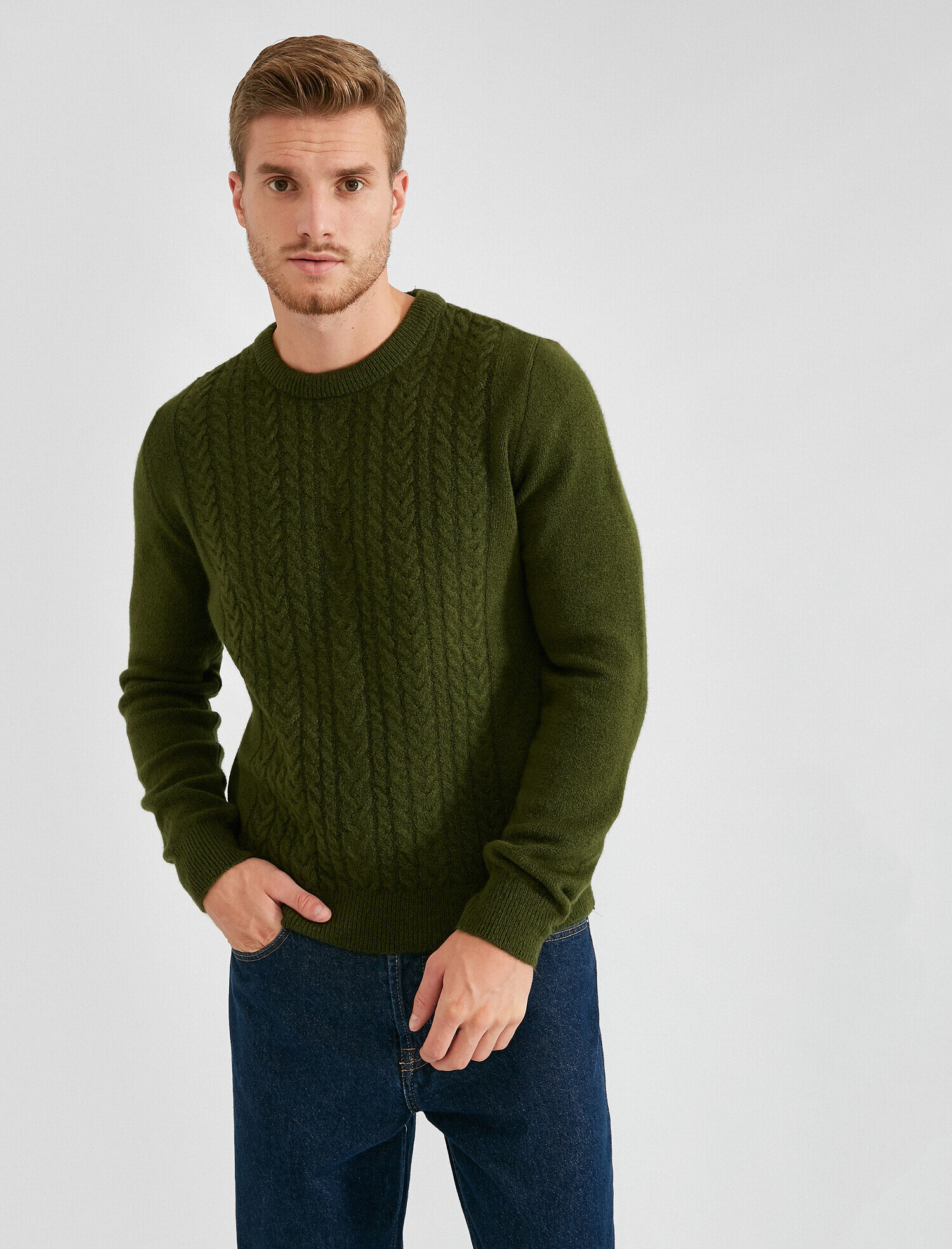   Bisiklet Yaka Slim Fit Triko Kazak