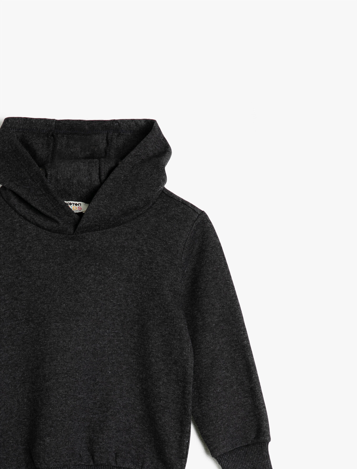  Erkek Çocuk Kapüşonlu Basic Uzun Kollu Sweatshirt