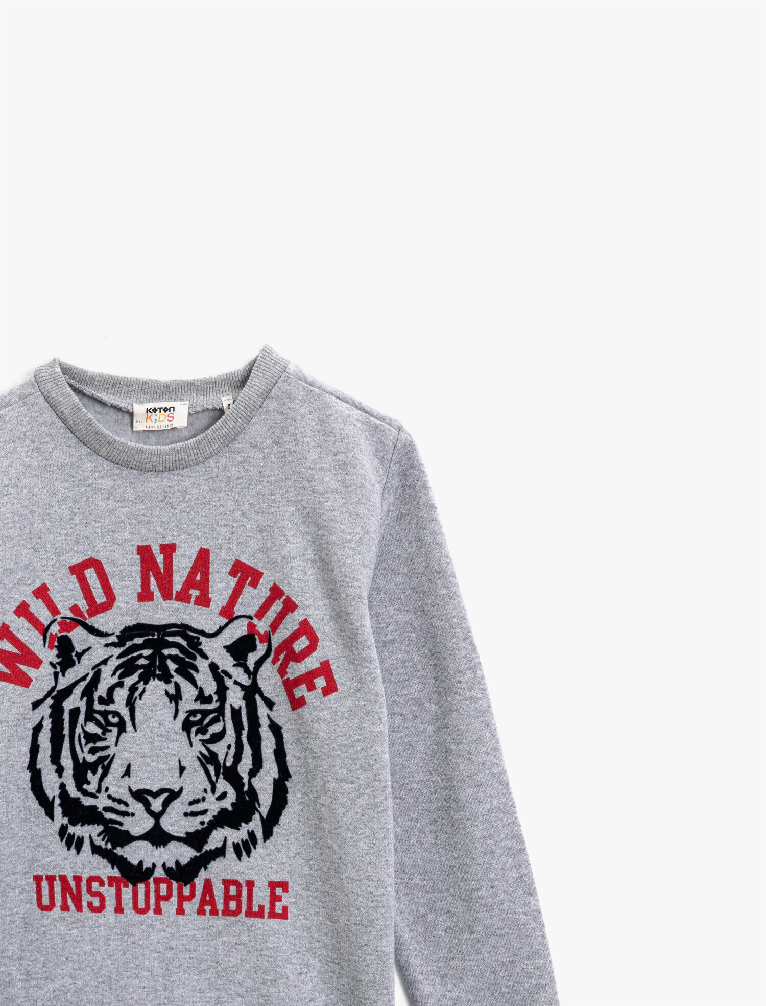  Erkek Çocuk Bisiklet Yaka Uzun Kollu Baskılı Sweatshirt