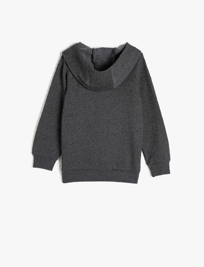 Erkek Çocuk Batman Lisansli Baskılı Kapüşonlu Sweatshirt