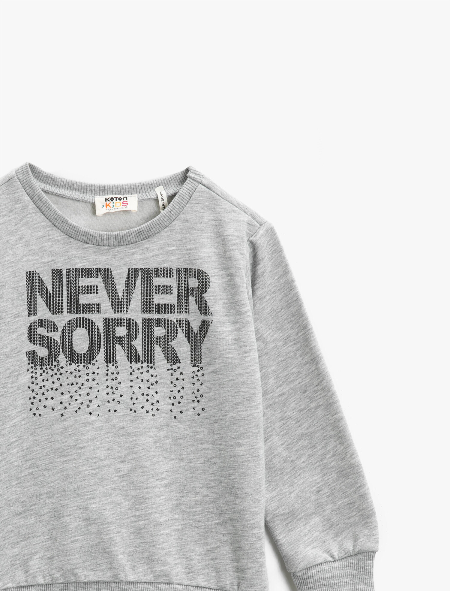  Erkek Çocuk Baskılı Bisiklet Yaka Uzun Kollu Sweatshirt