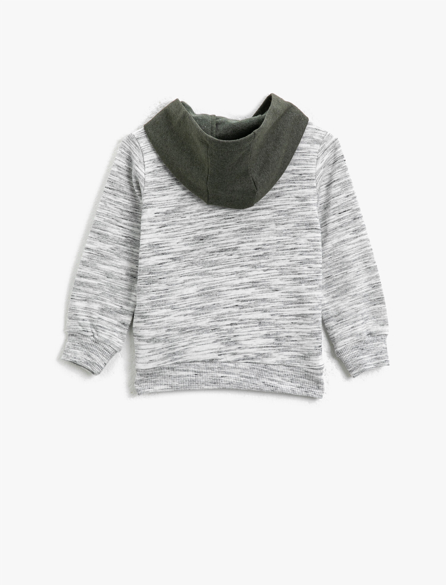 Erkek Çocuk Aplikeli Kapüşonlu Uzun Kollu Sweatshirt