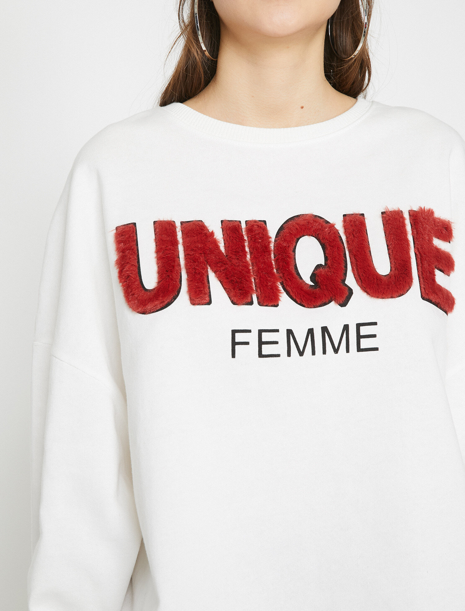   Yazılı Baskılı Sweatshirt