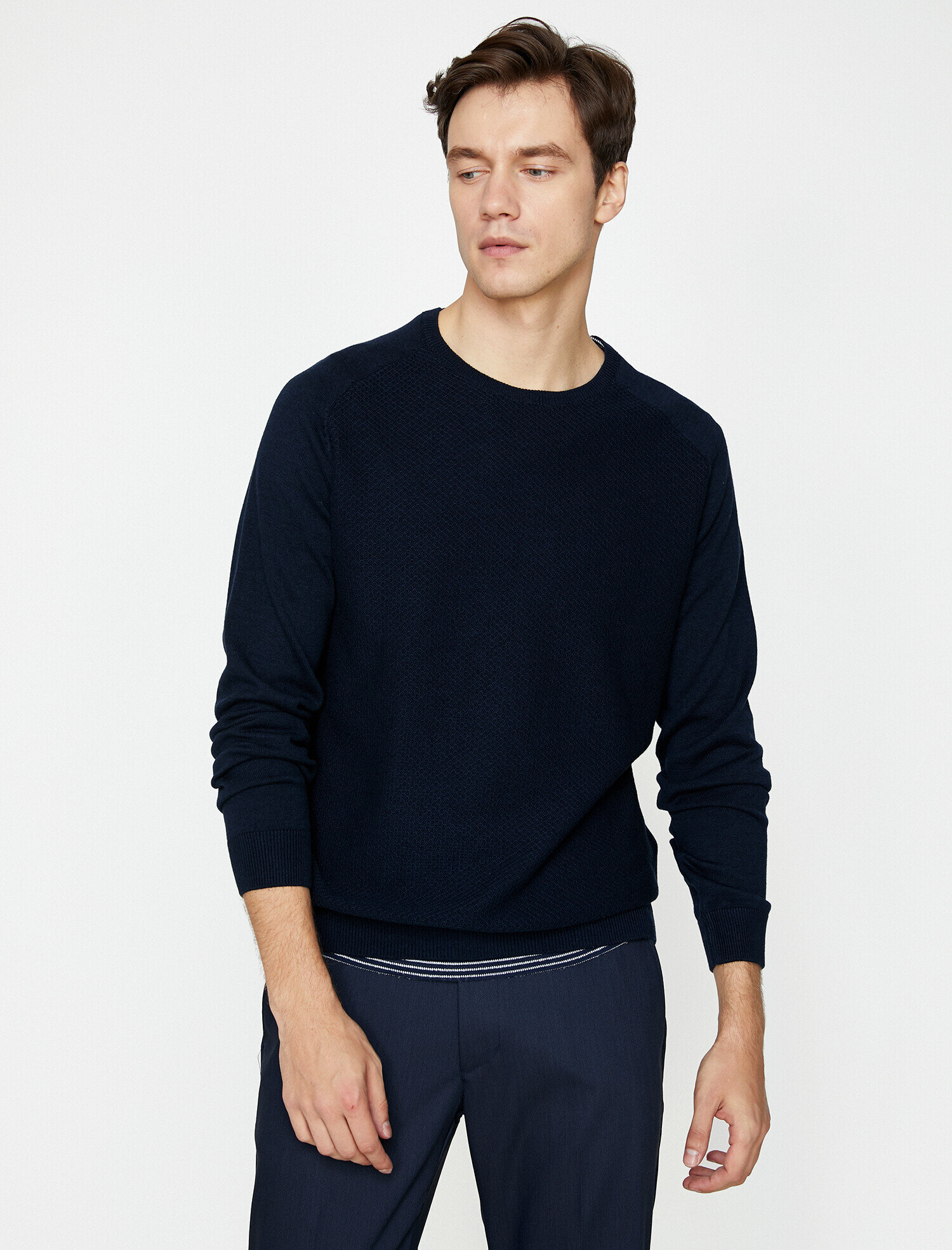   Bisiklet Yaka Triko Kazak