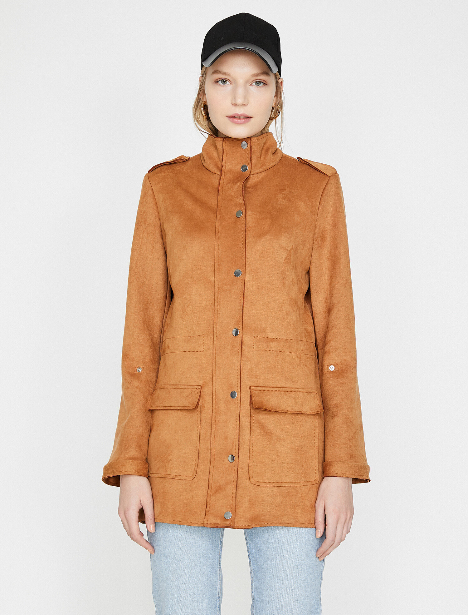 Süet Görünümlü Parka