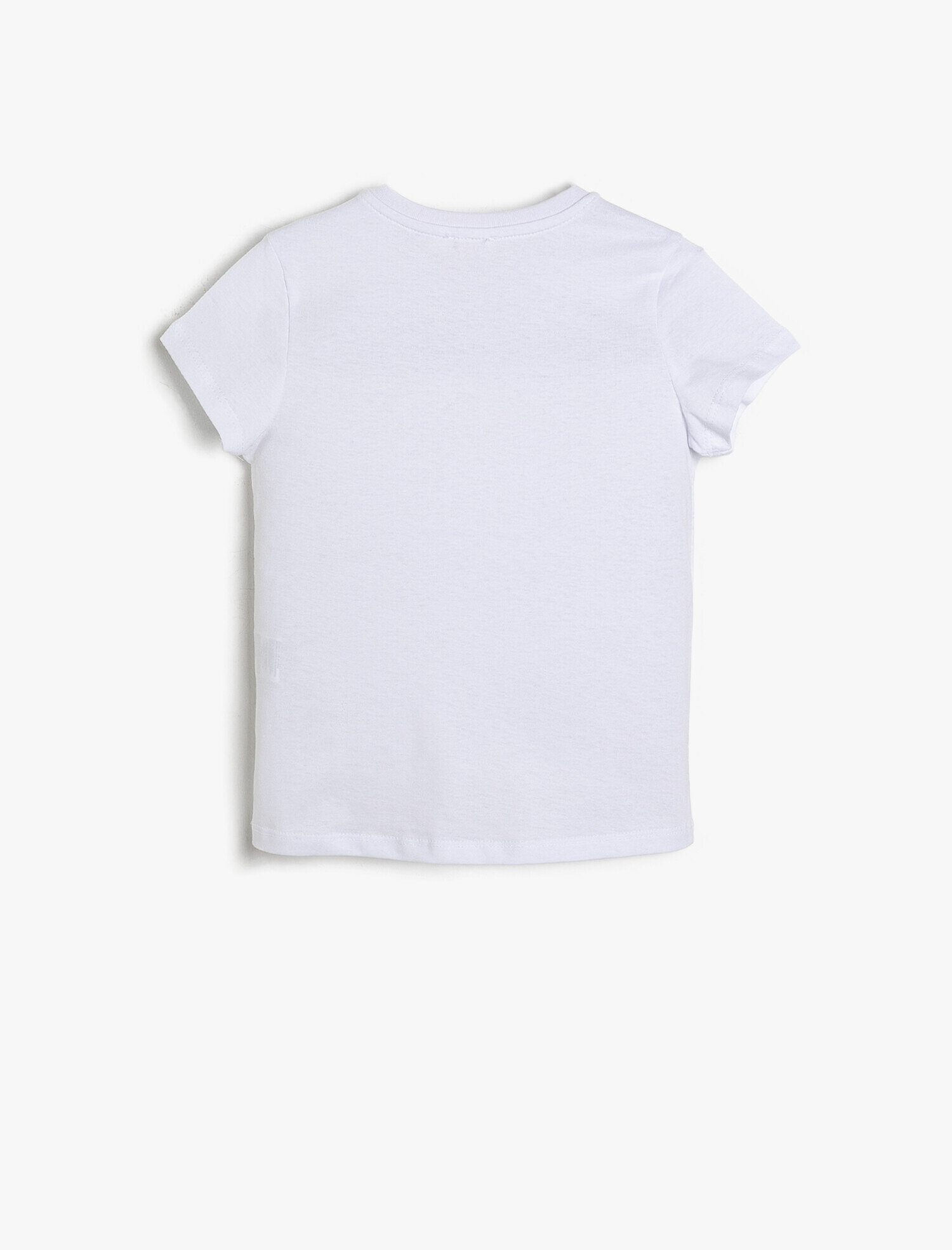  Kız Çocuk Yumuşak Pamuklu Bisiklet Yaka Kısa Kollu Tişört