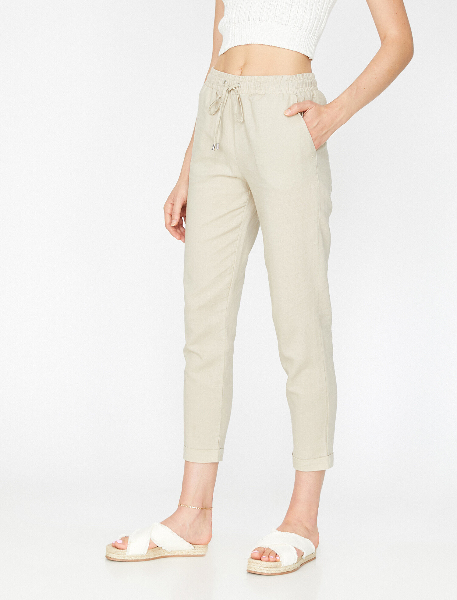   Beli Bağlamalı Pantolon