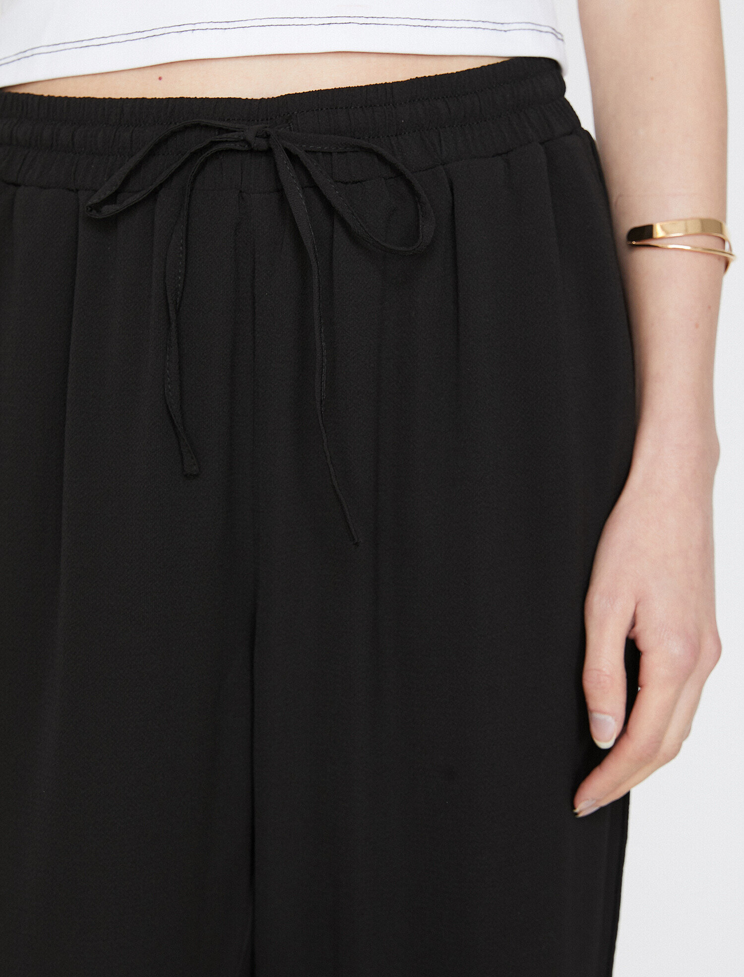   Beli Bağlamalı Cepli Pantolon