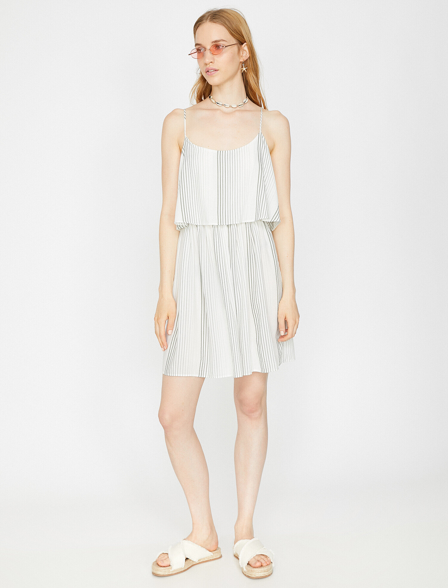   Plaj Elbisesi Çizgili