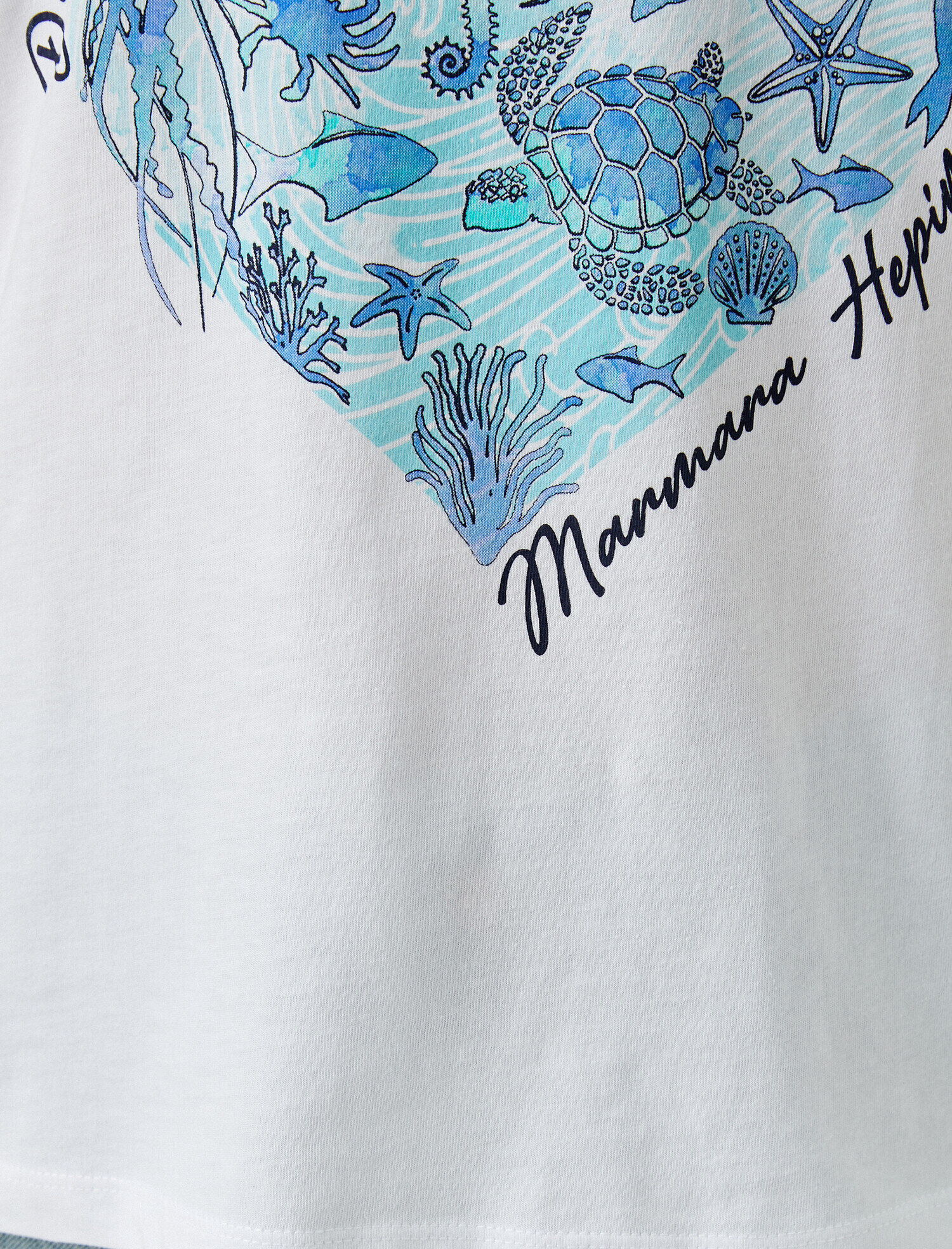   Marmara Temalı Baskılı Tişört Pamuklu