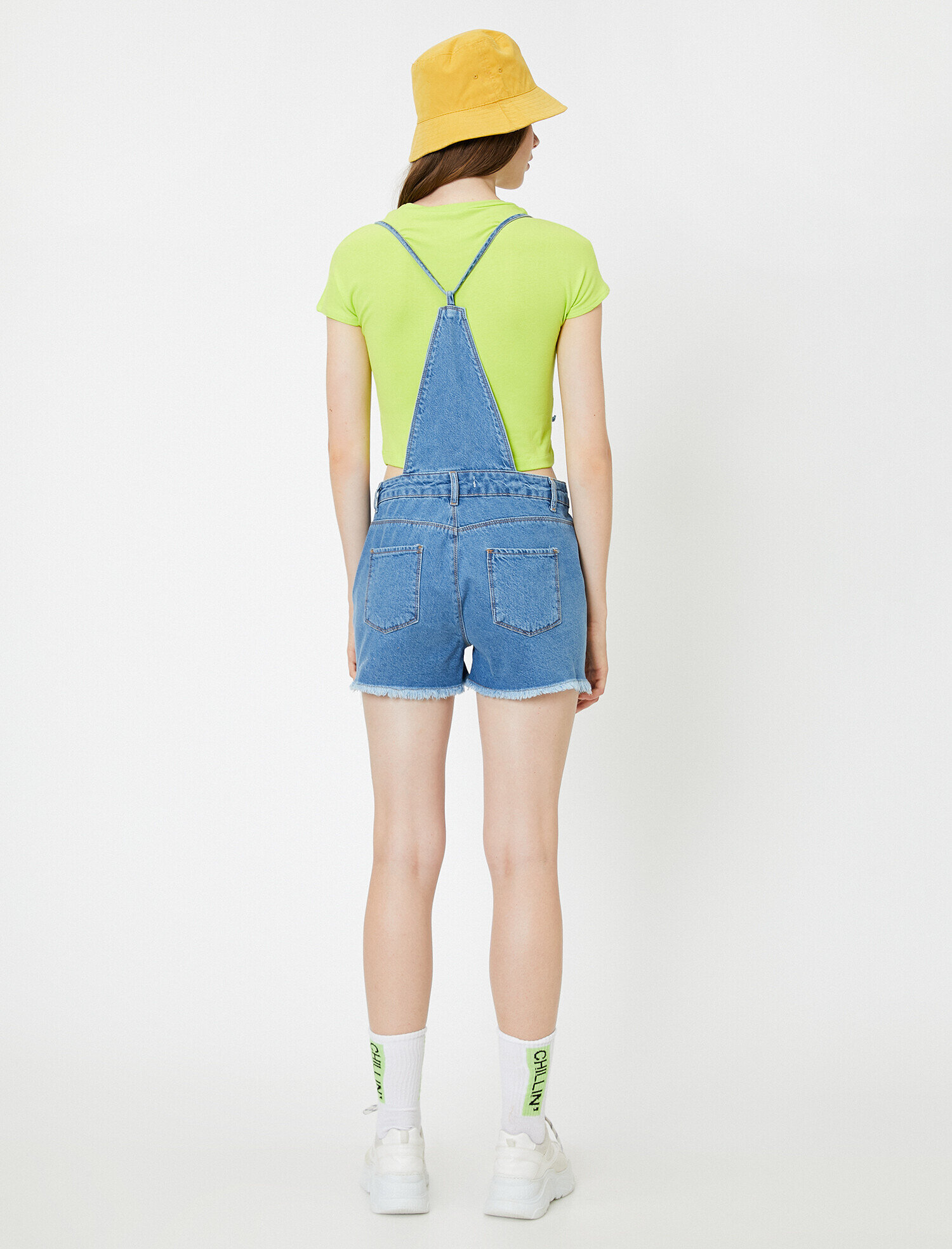   Düğme Detaylı Jean Tulum