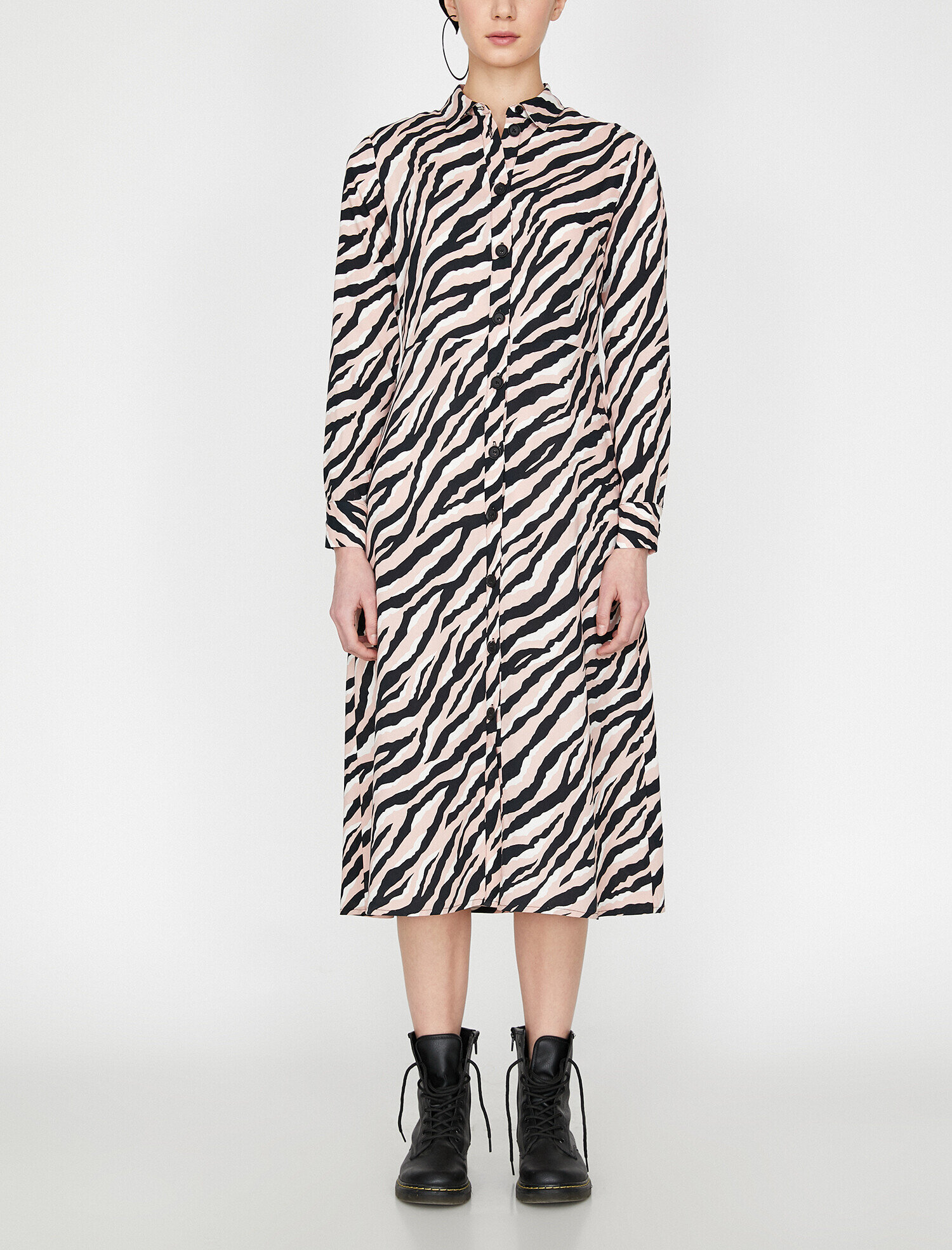   Zebra Desenli Elbise