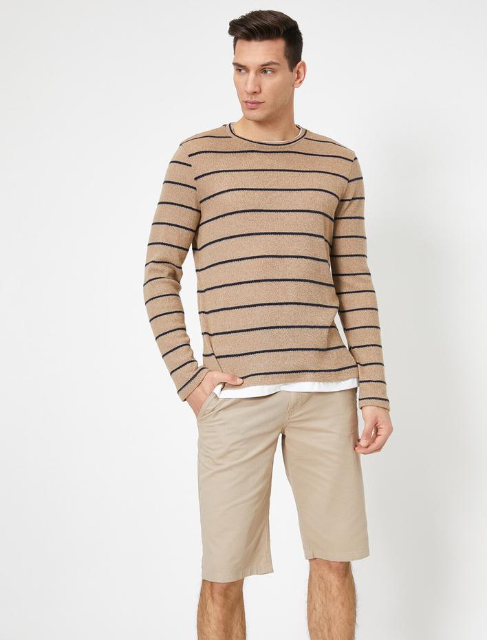  Cep Detaylı Slim Fit Şort