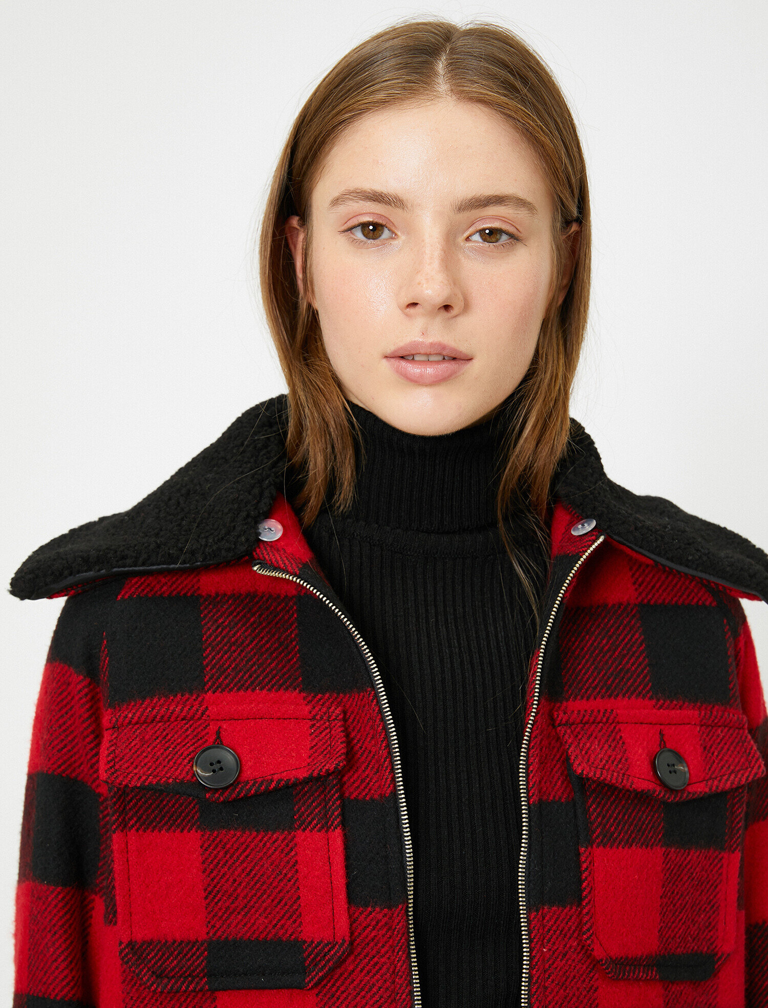   Suni Kürk Detaylı Kaban