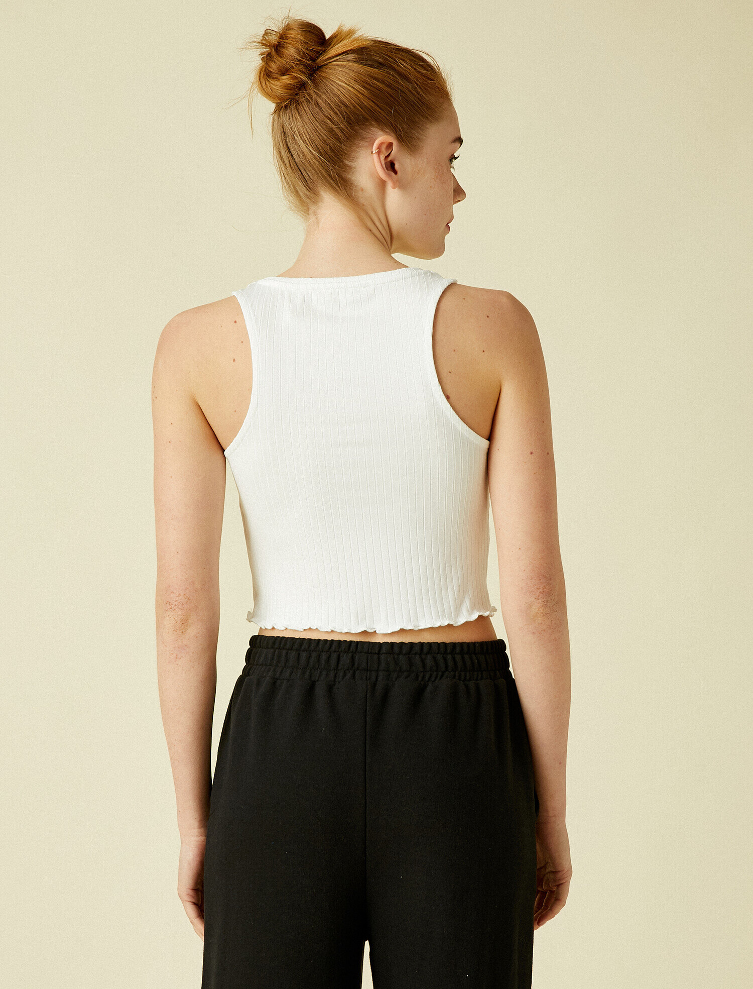   Crop Atlet Halter Yaka Tanktop