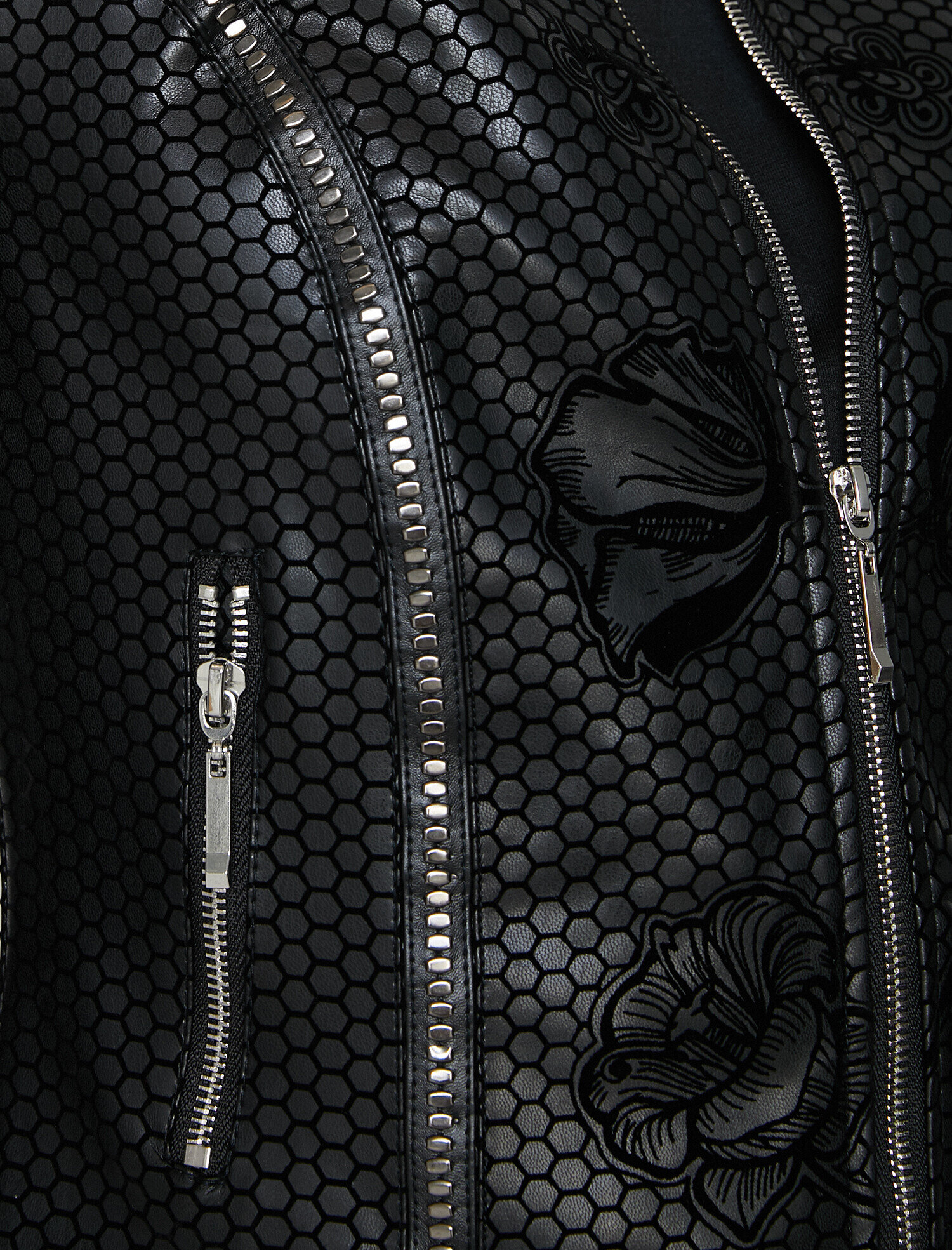   Deri Görünümlü Mont