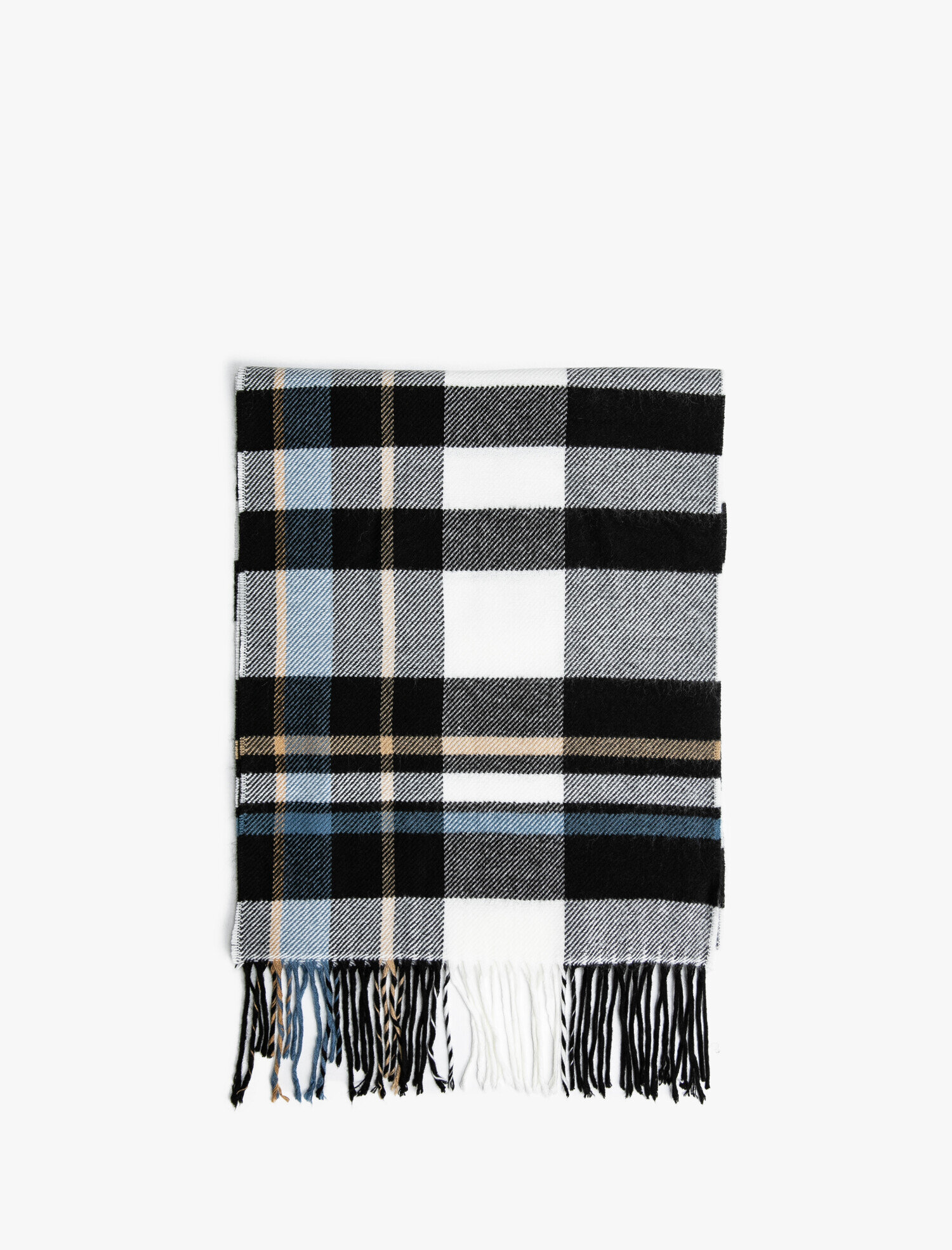 Erkek Püsküllü Kareli Atkı