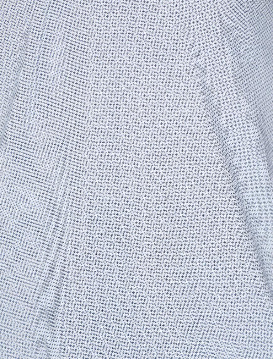  Polo Yaka Dokulu Kumaş Konstrast Yakalı Slim Fit Tişört