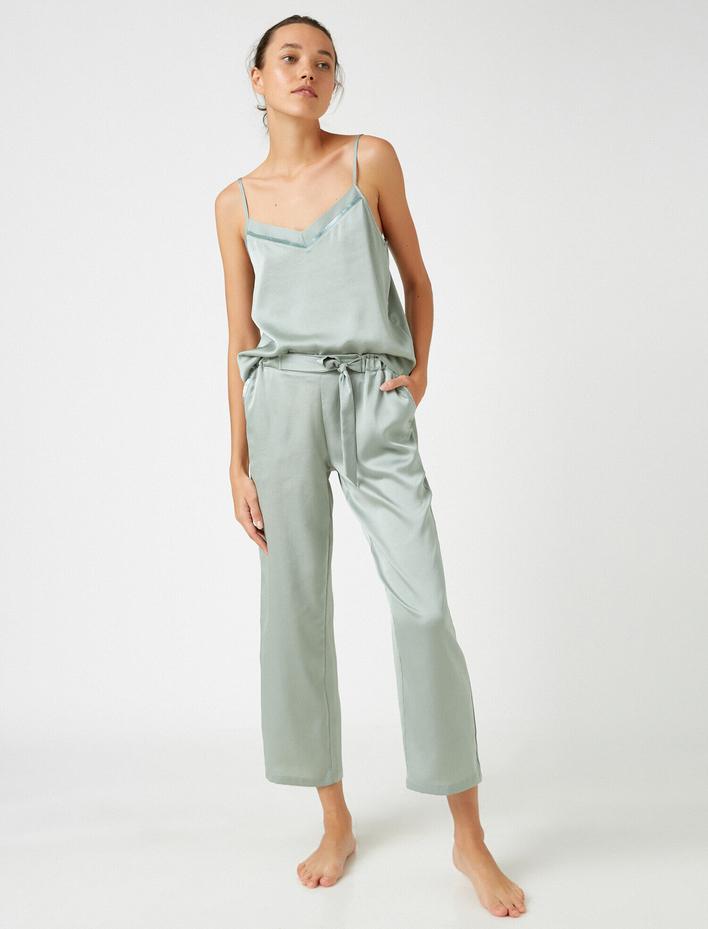  Saten Pijama Altı