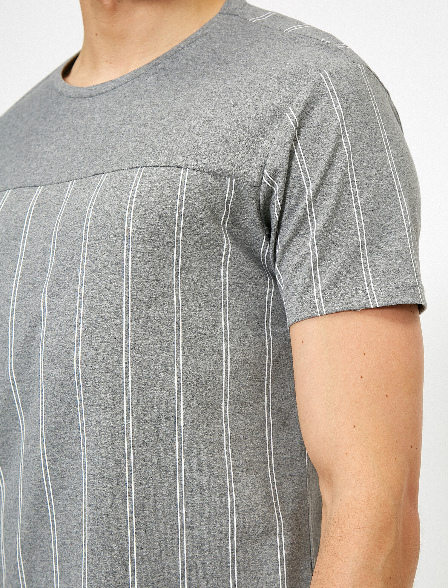   Çizgili Tişört Kısa Kollu