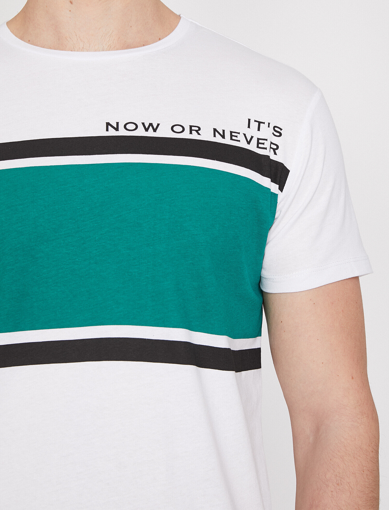 Baskılı Tişört Kısa Kollu Bisiklet Yaka