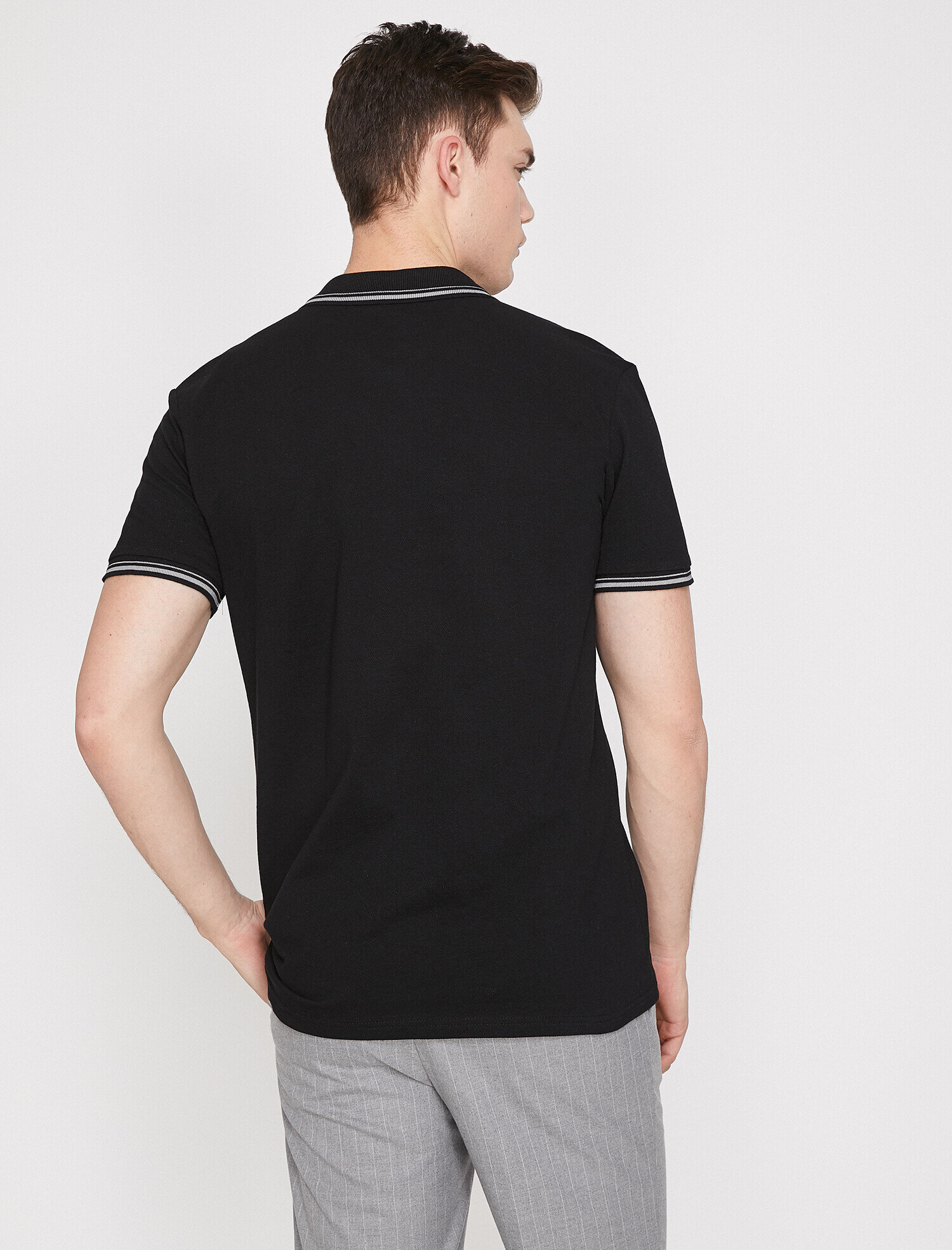   Polo Yaka Tişört Dar Kesim